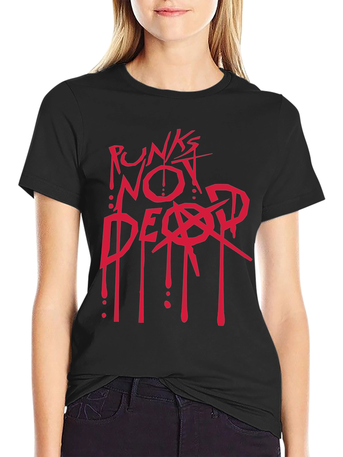 Punks Not Dead Graphic T-Shirt - Black