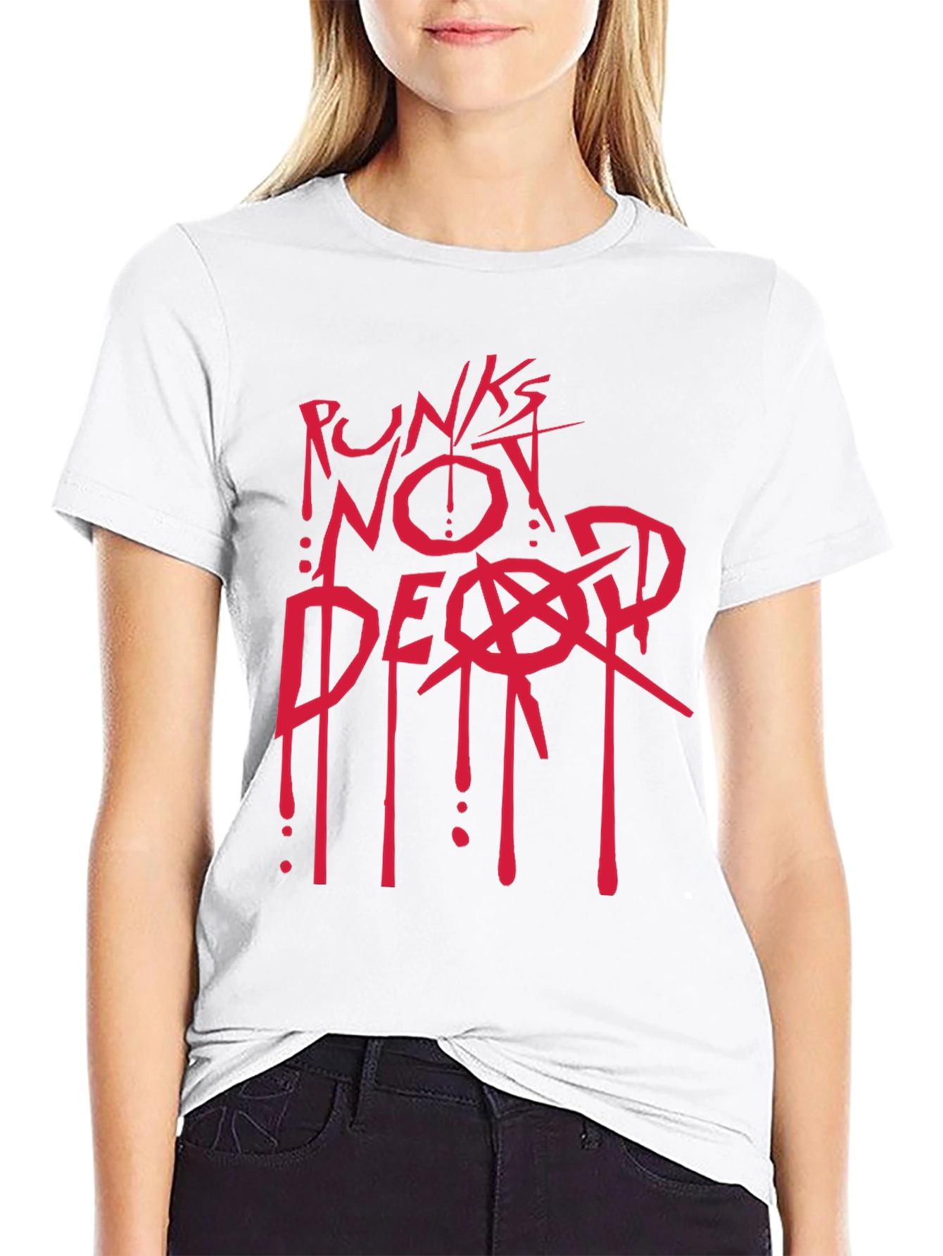 Punks Not Dead Graphic T-Shirt - Black