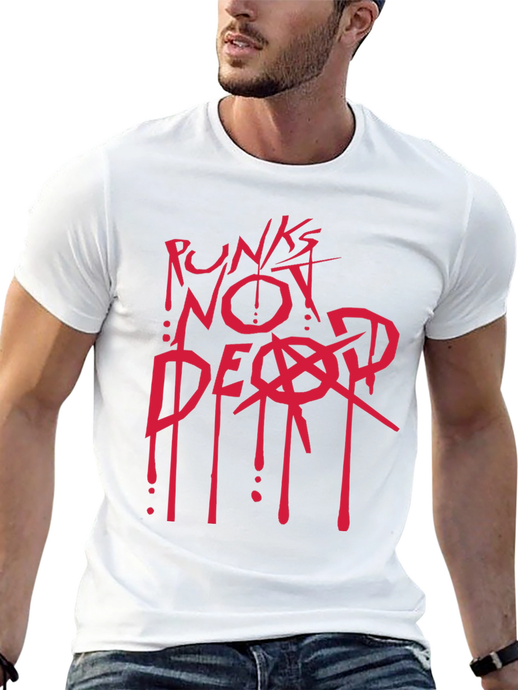 Punks Not Dead Graphic T-Shirt - Black