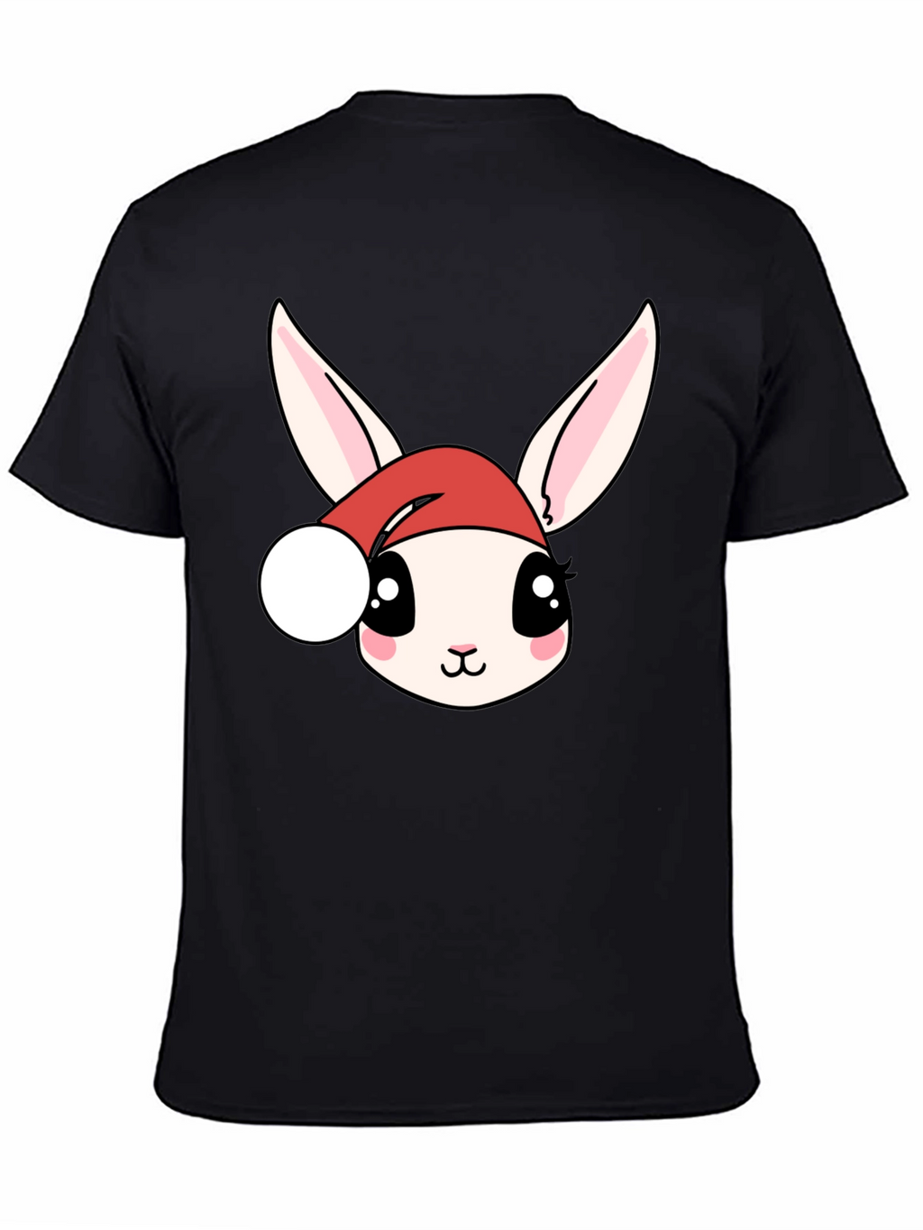 Cute Bunny in Santa Hat Graphic Tee