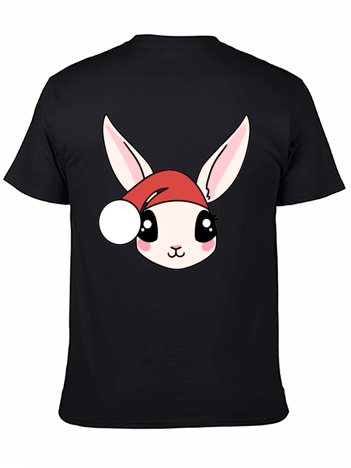 Cute Bunny in Santa Hat Graphic Tee