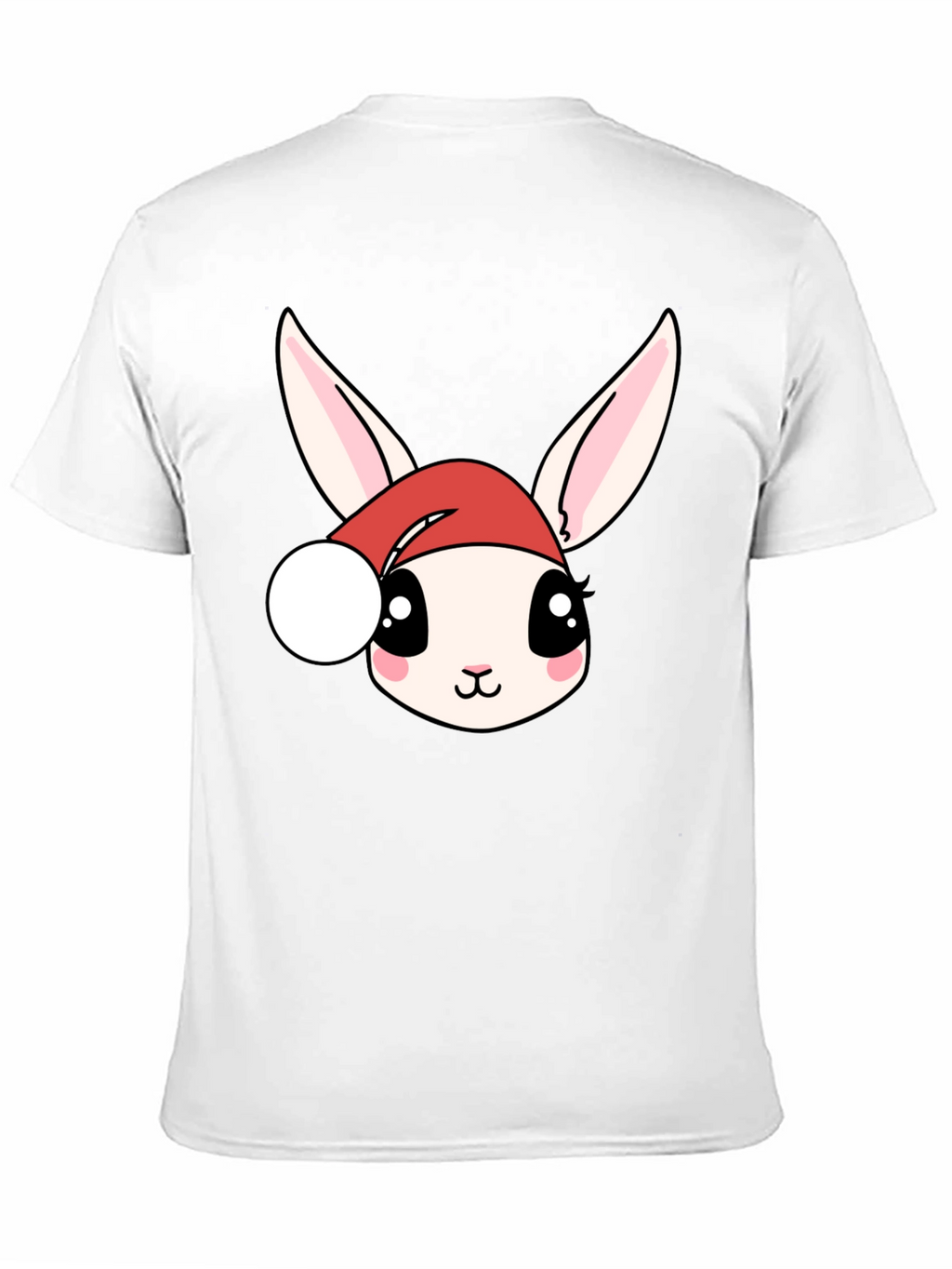 Cute Bunny in Santa Hat Graphic Tee