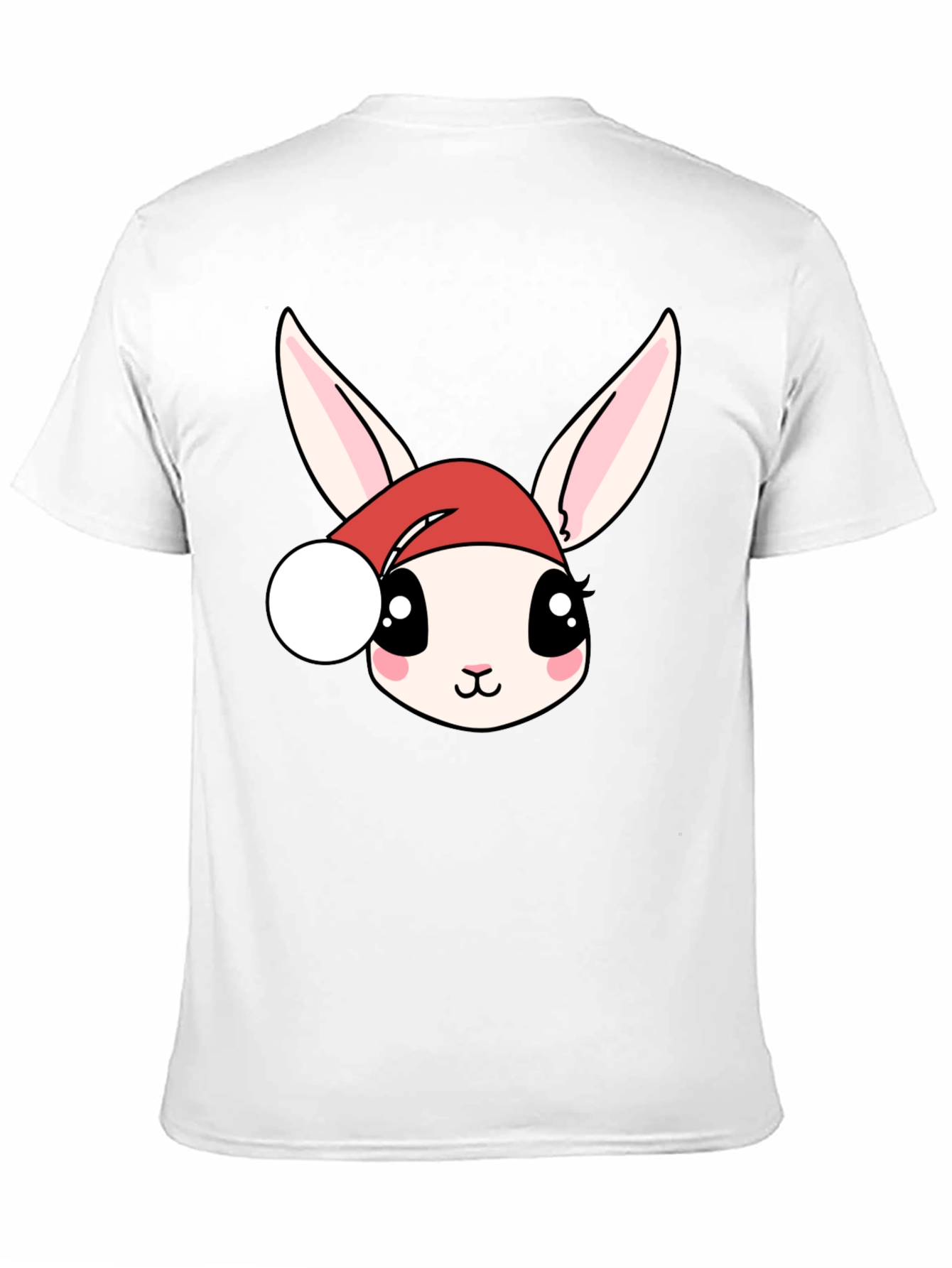 Cute Bunny in Santa Hat Graphic Tee