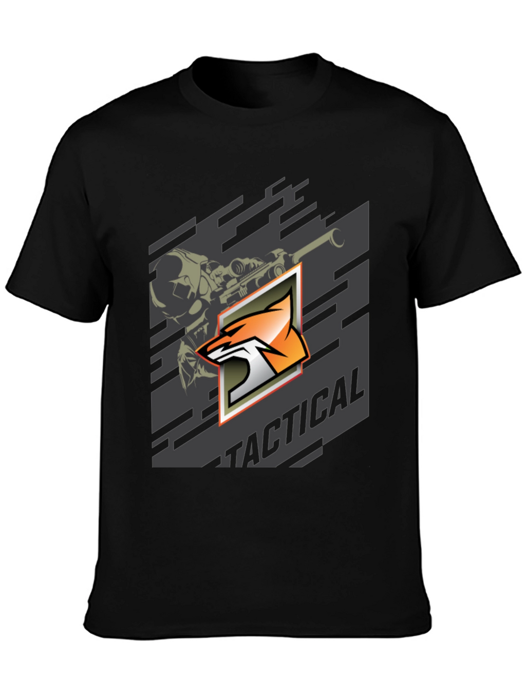 Tactical Fox Graphic Print T-Shirt