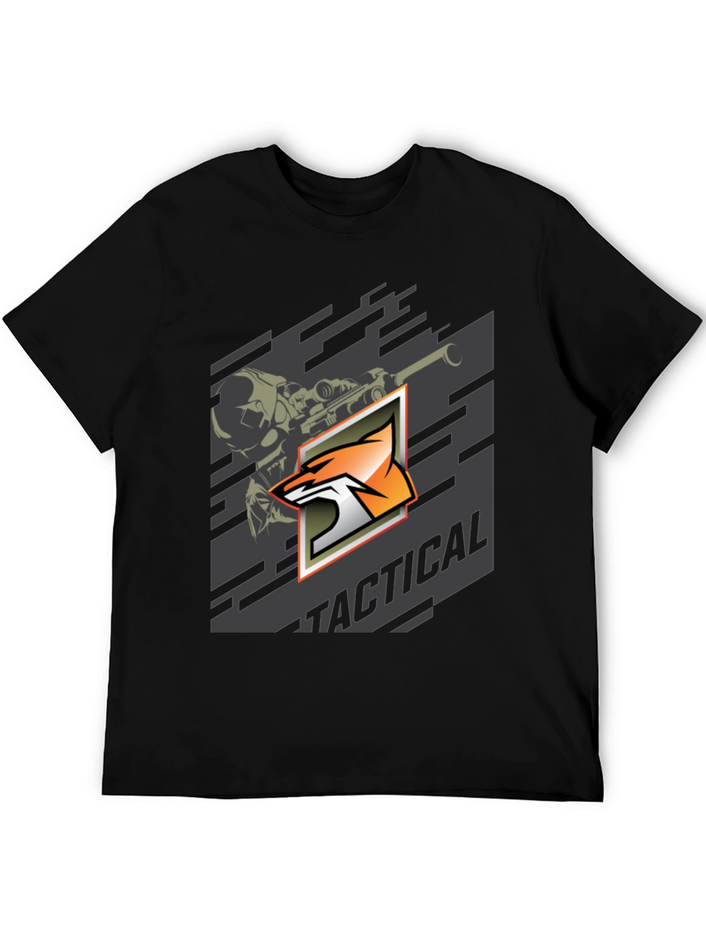 Tactical Fox Graphic Print T-Shirt