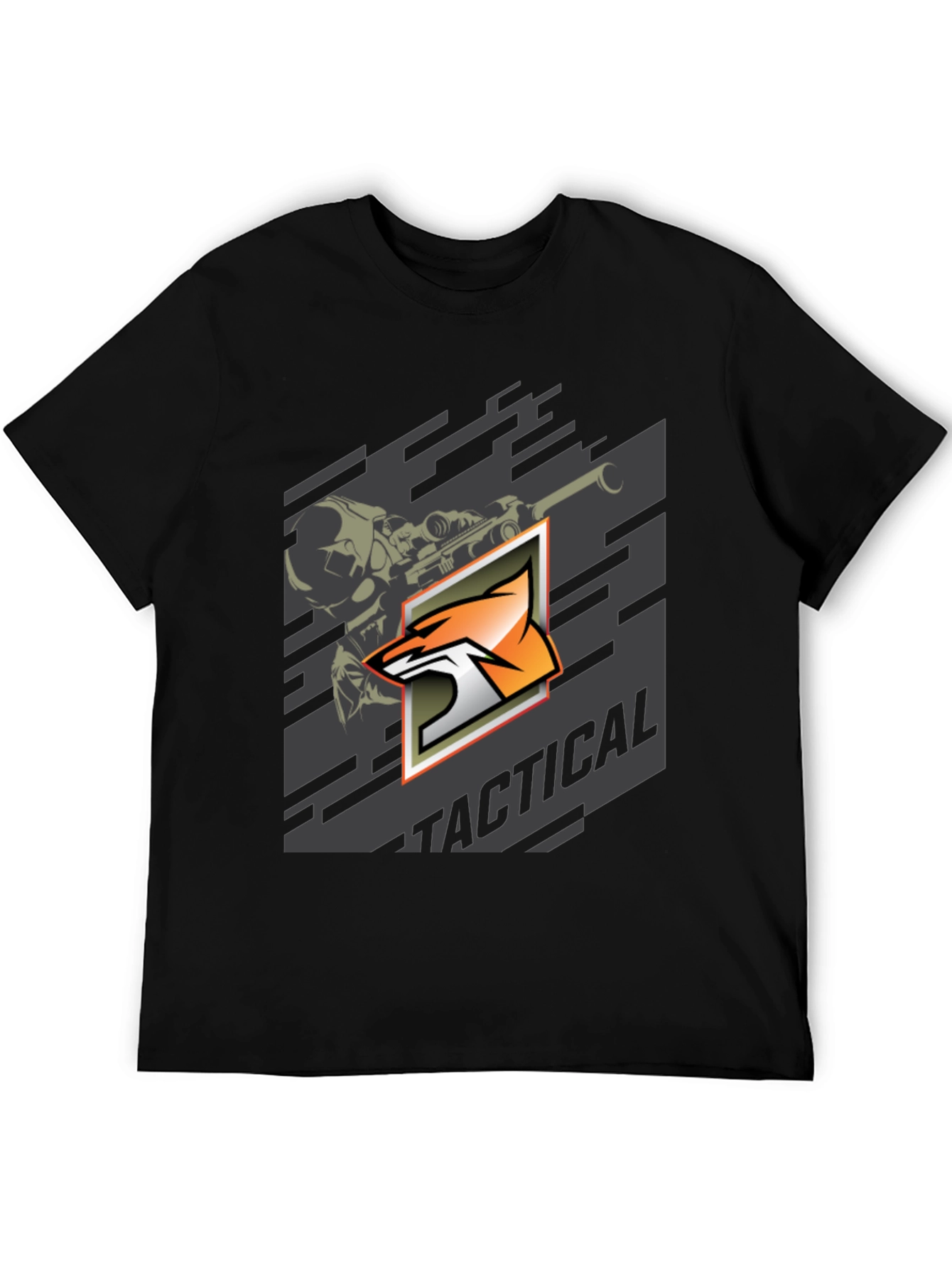 Tactical Fox Graphic Print T-Shirt