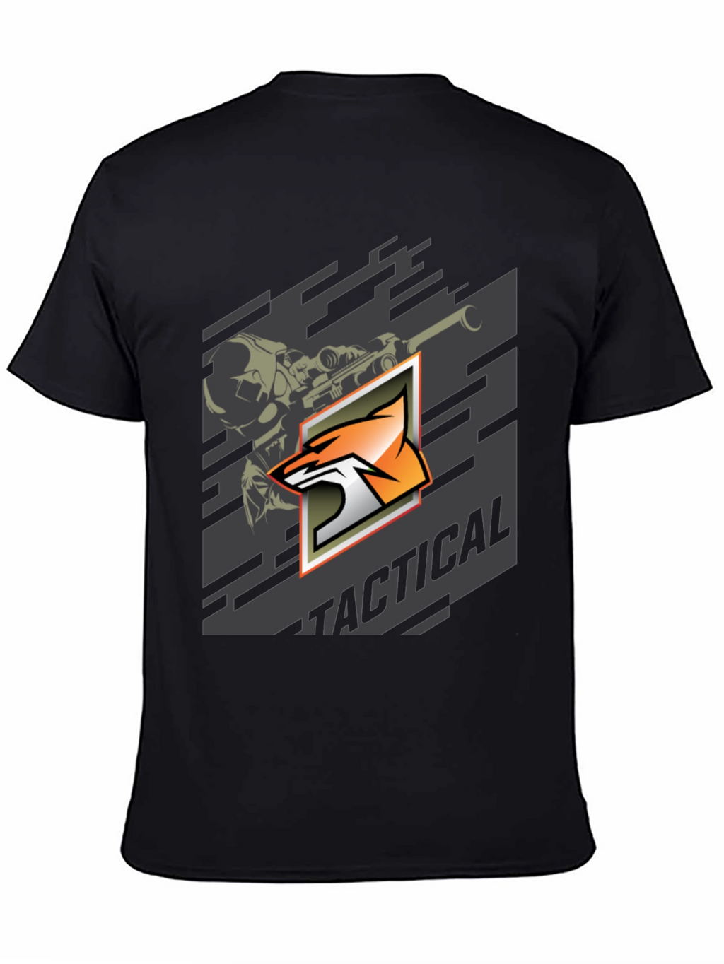 Tactical Fox Graphic Print T-Shirt