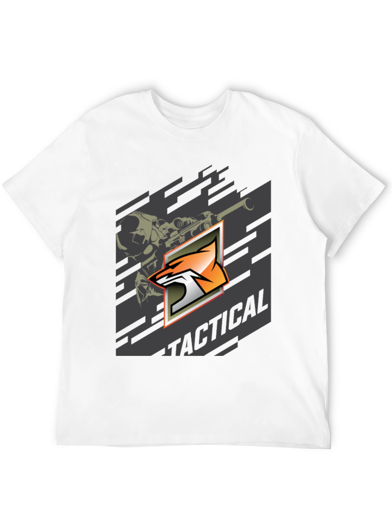 Tactical Fox Graphic Print T-Shirt