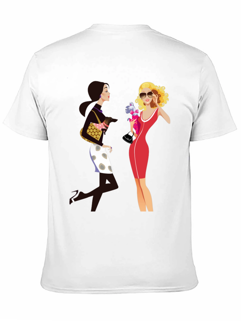 Stylish Two Ladies Graphic T-Shirt