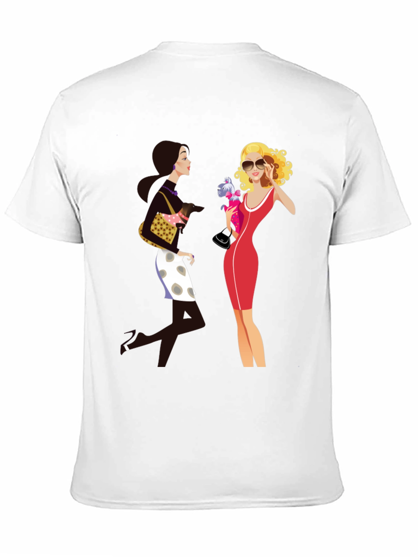 Stylish Two Ladies Graphic T-Shirt