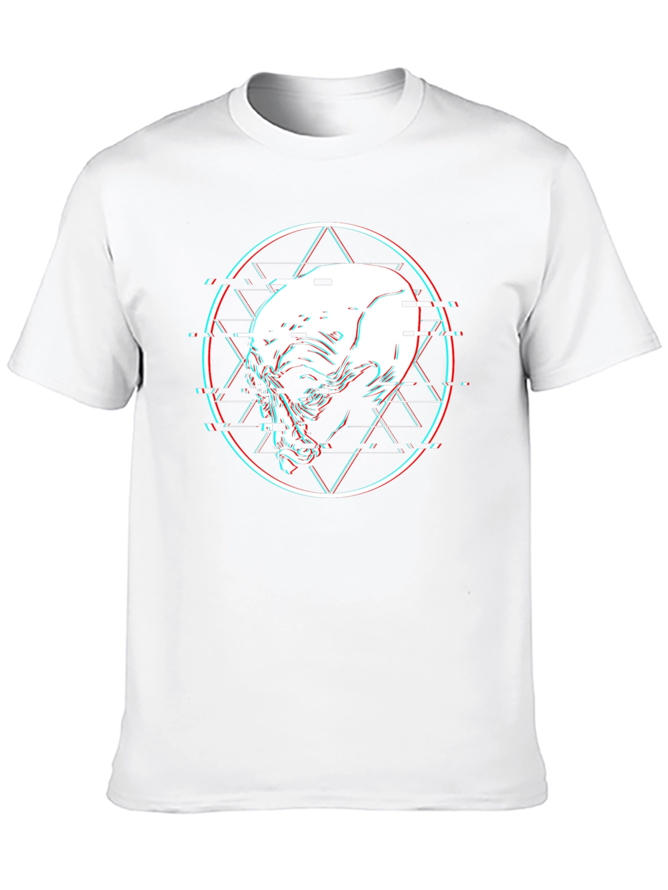 Glitch Alien Head Graphic Black T-Shirt
