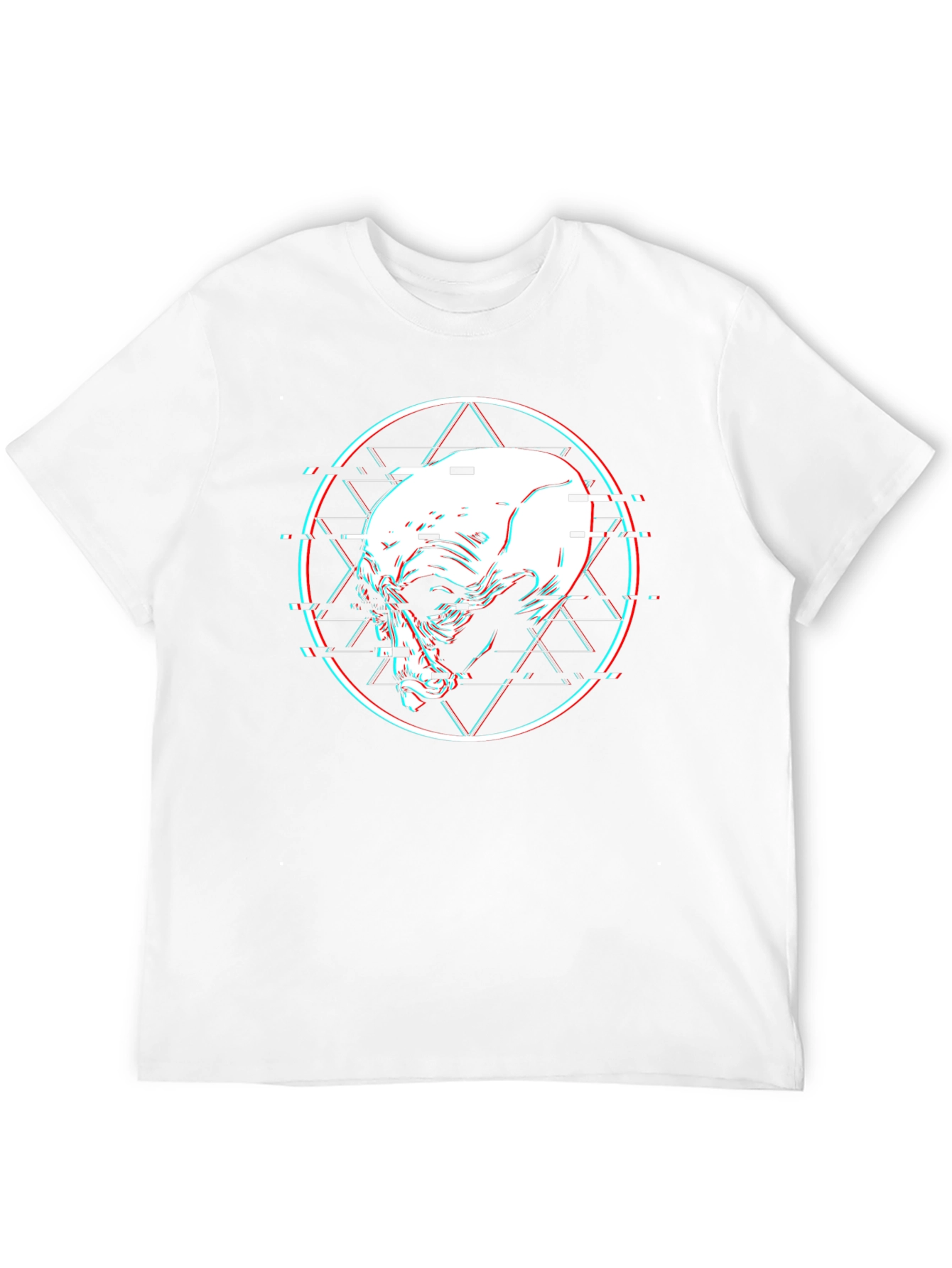 Glitch Alien Head Graphic Black T-Shirt