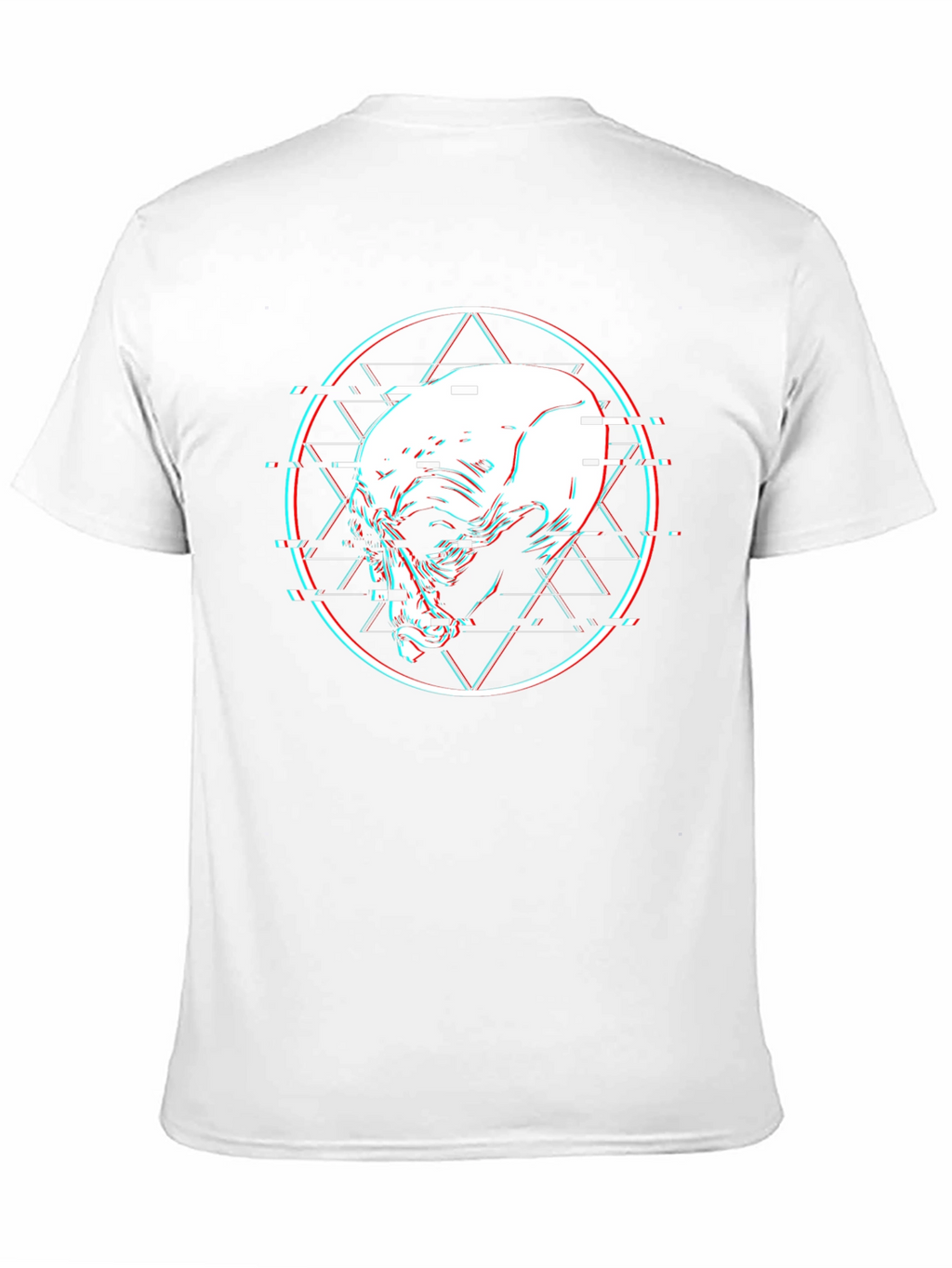 Glitch Alien Head Graphic Black T-Shirt