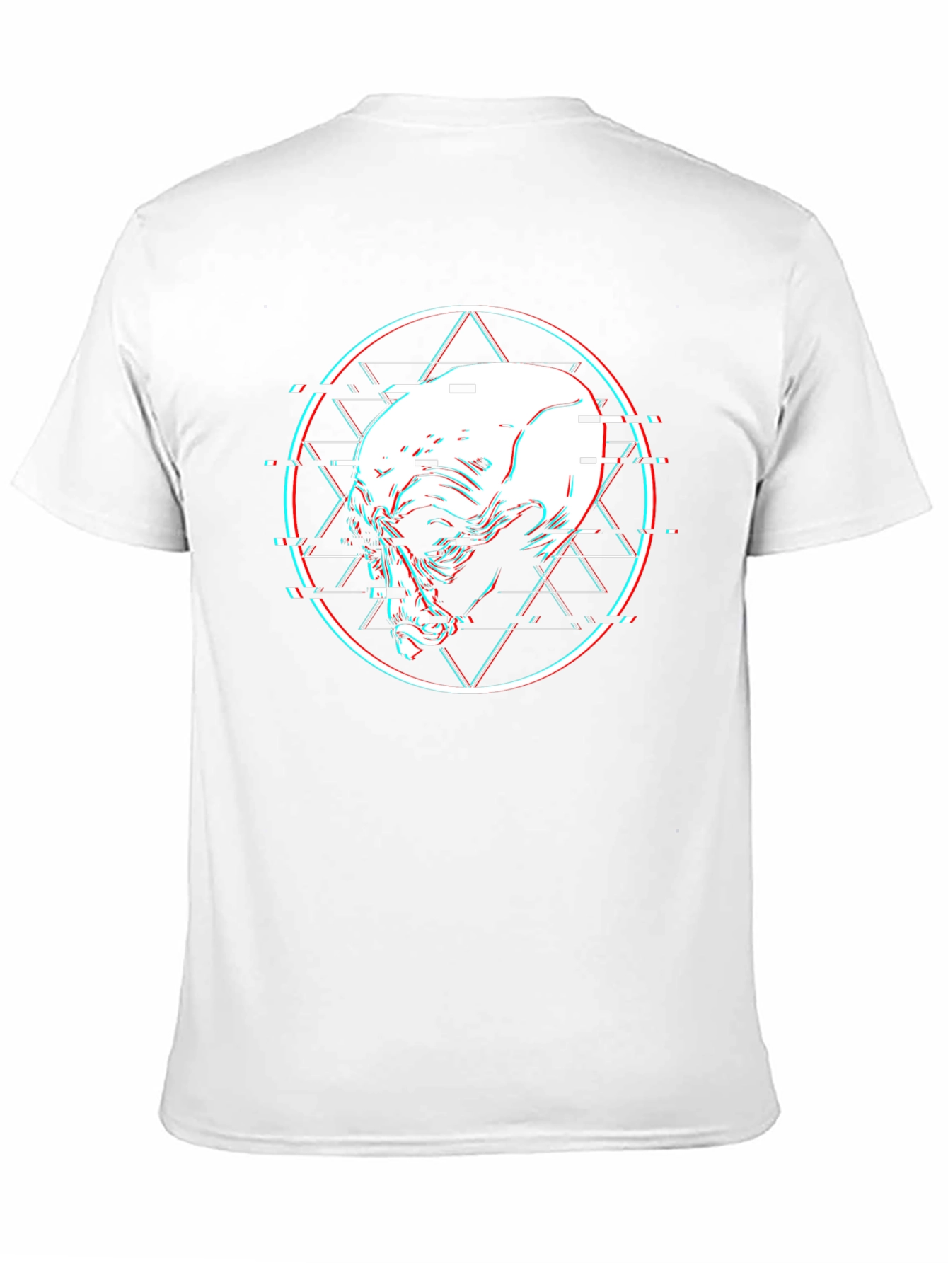 Glitch Alien Head Graphic Black T-Shirt