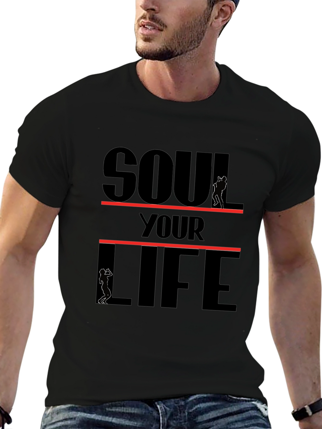 Soul Your Life Black Graphic Tee