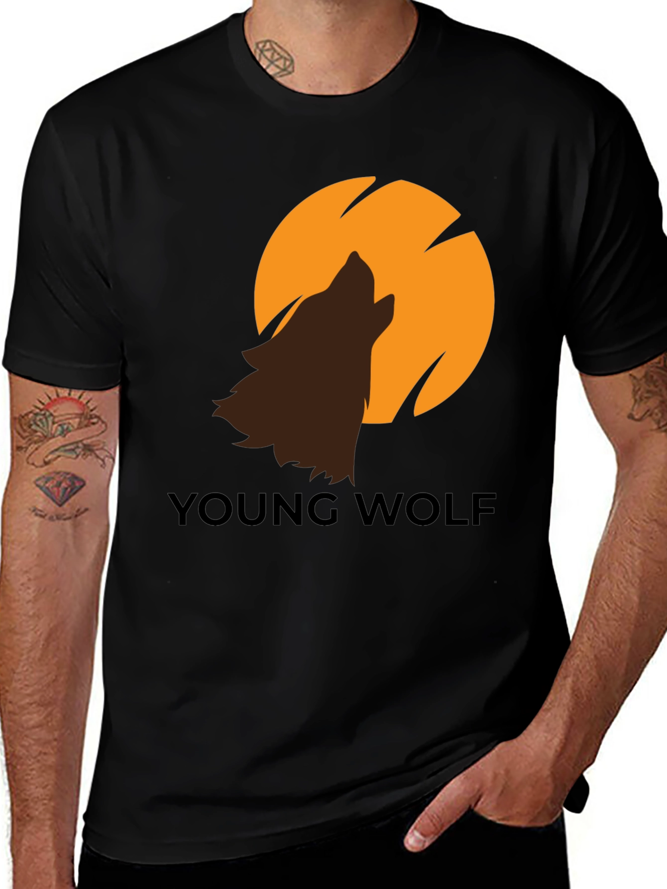 Young Wolf Graphic Tee - Modern Design