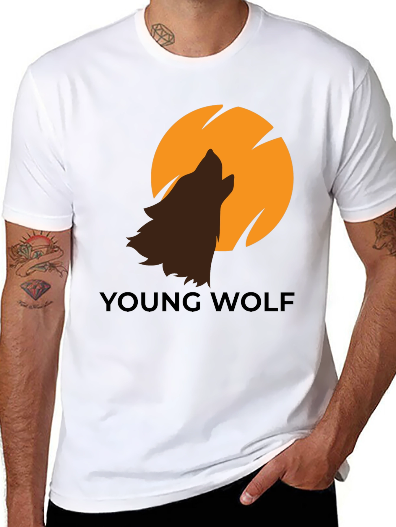 Young Wolf Graphic Tee - Modern Design