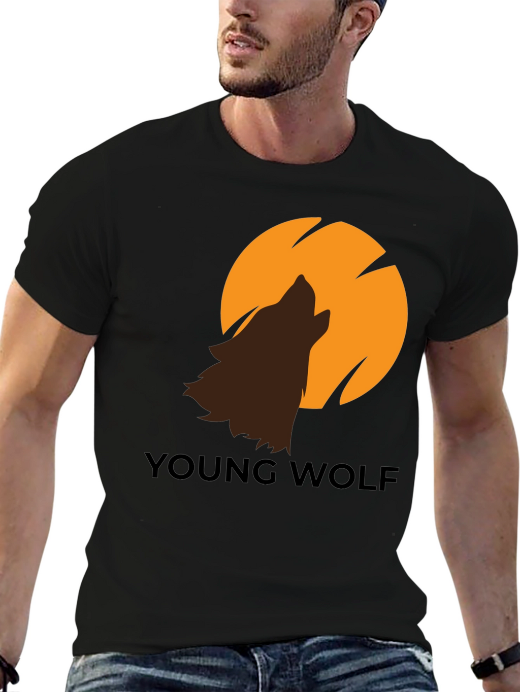 Young Wolf Graphic Tee - Modern Design