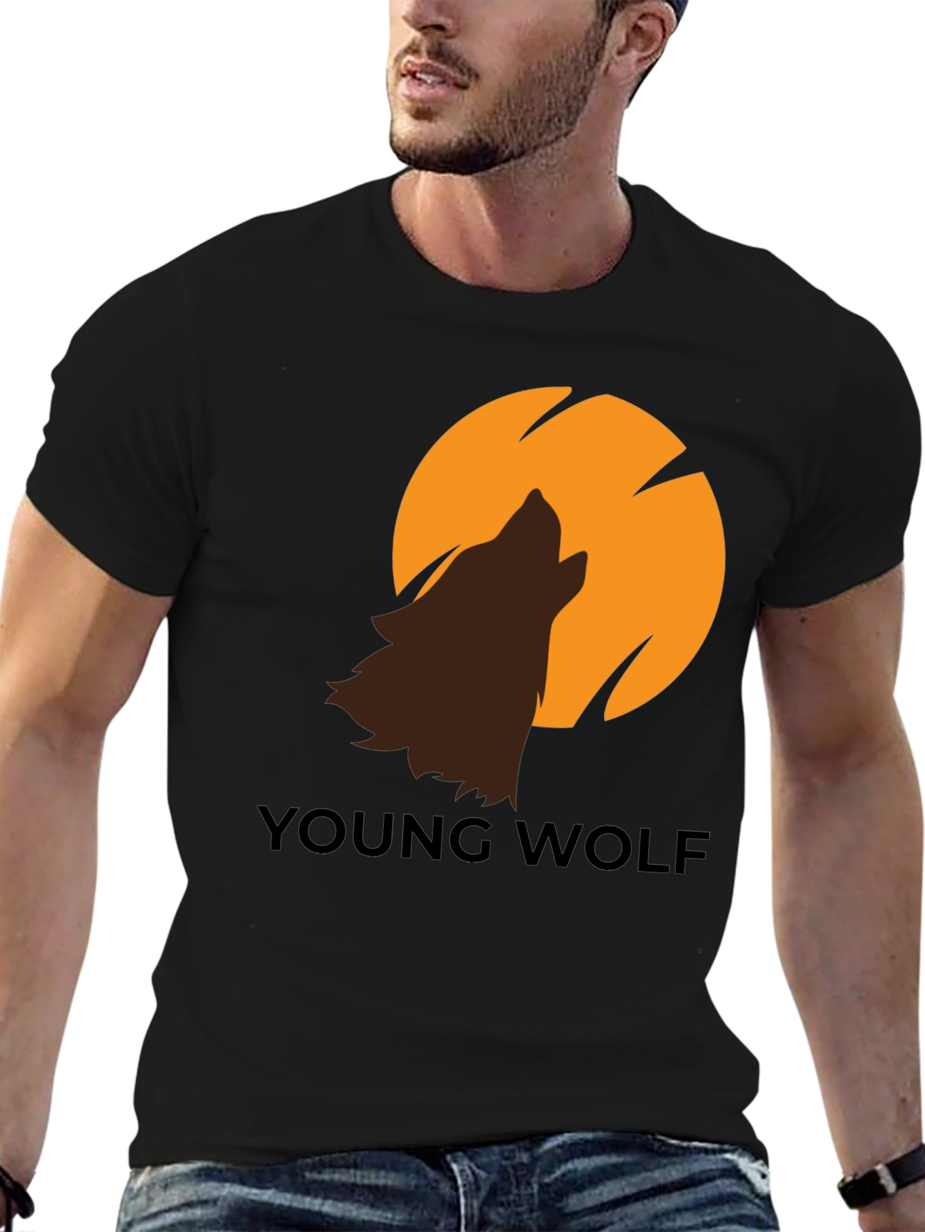 Young Wolf Graphic Tee - Modern Design