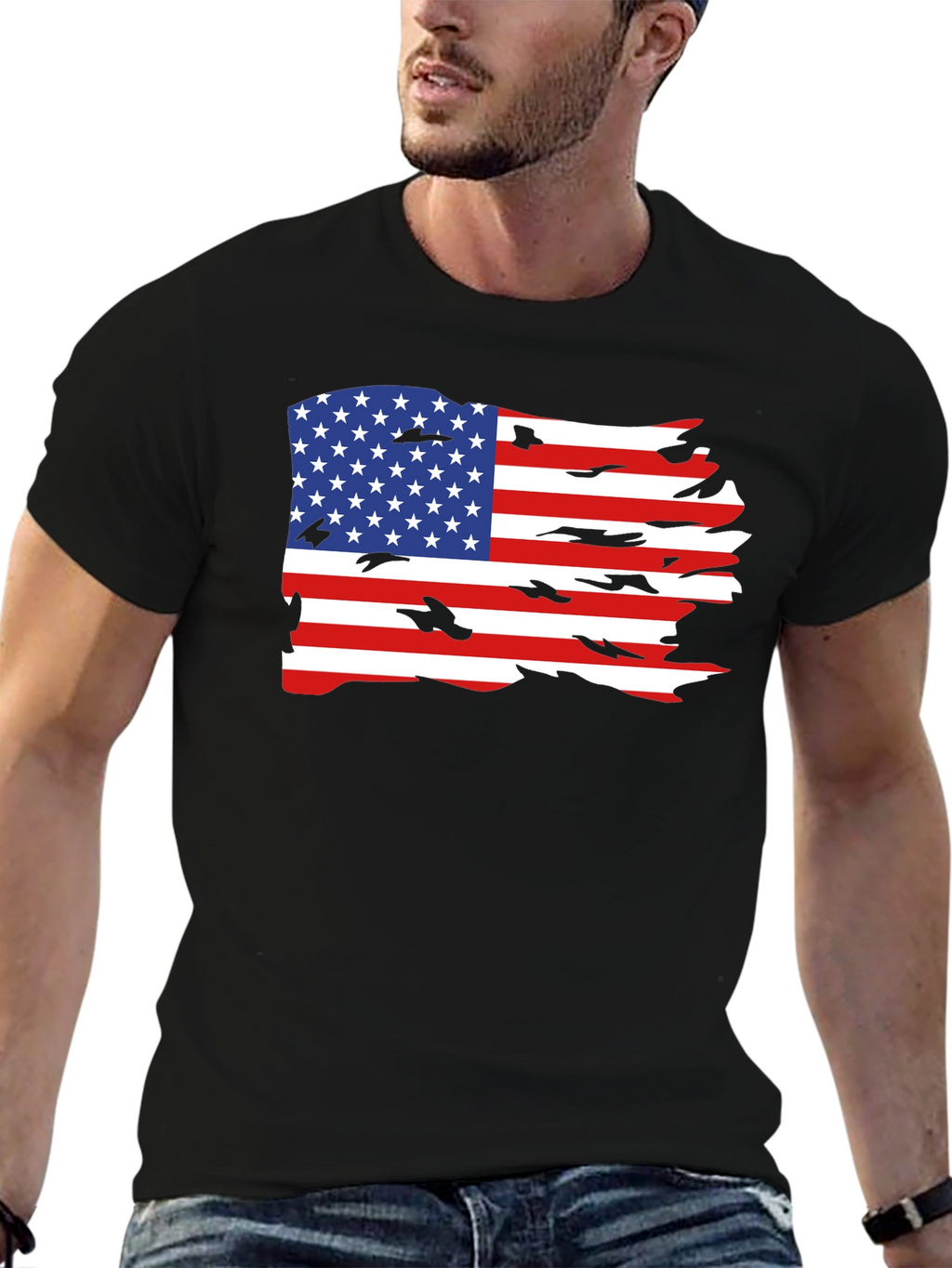 American Flag Graphic Tee