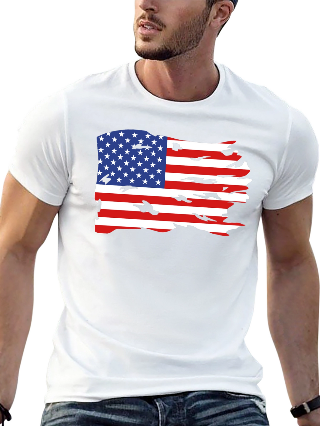 American Flag Graphic Tee
