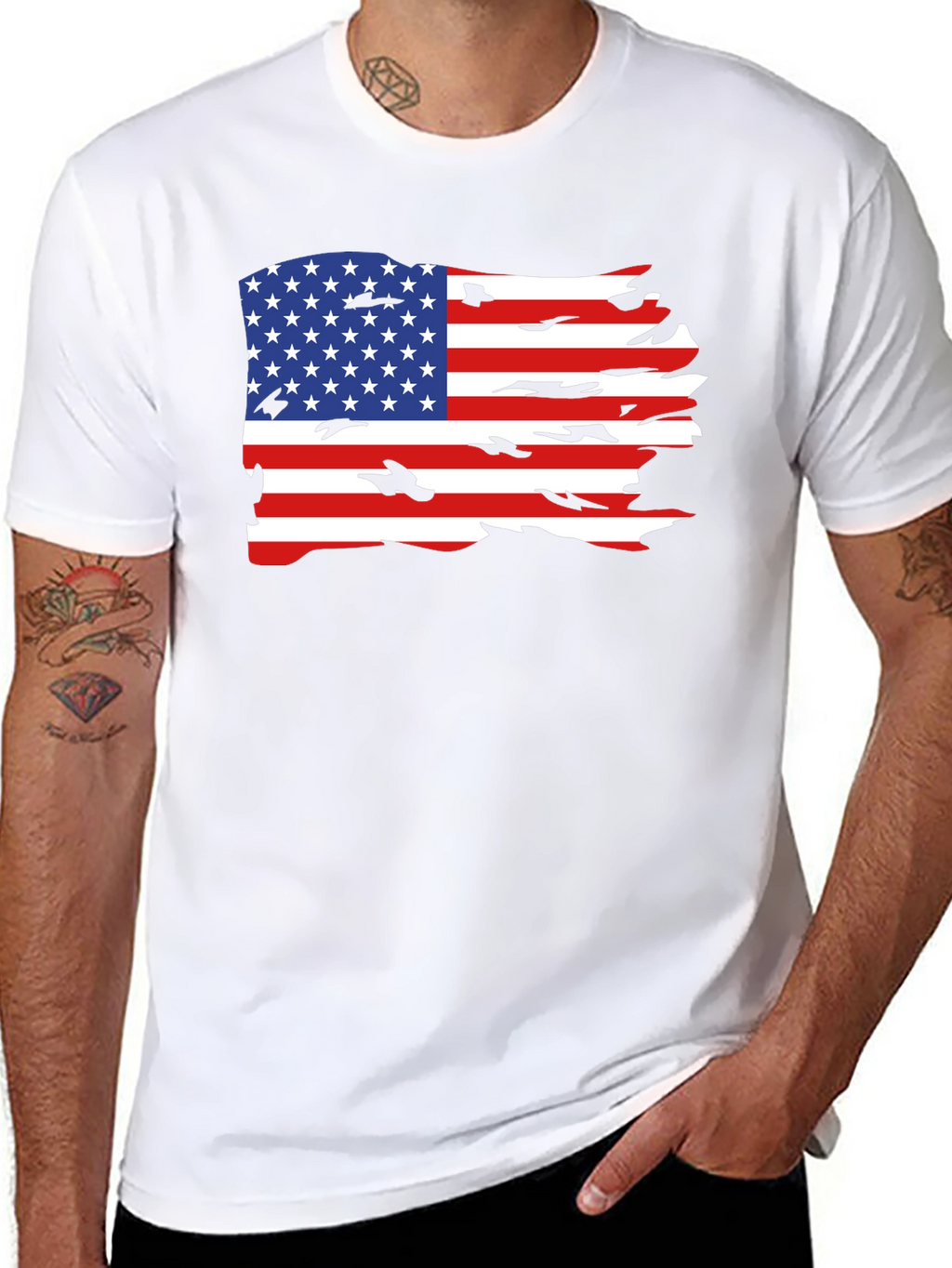 American Flag Graphic Tee