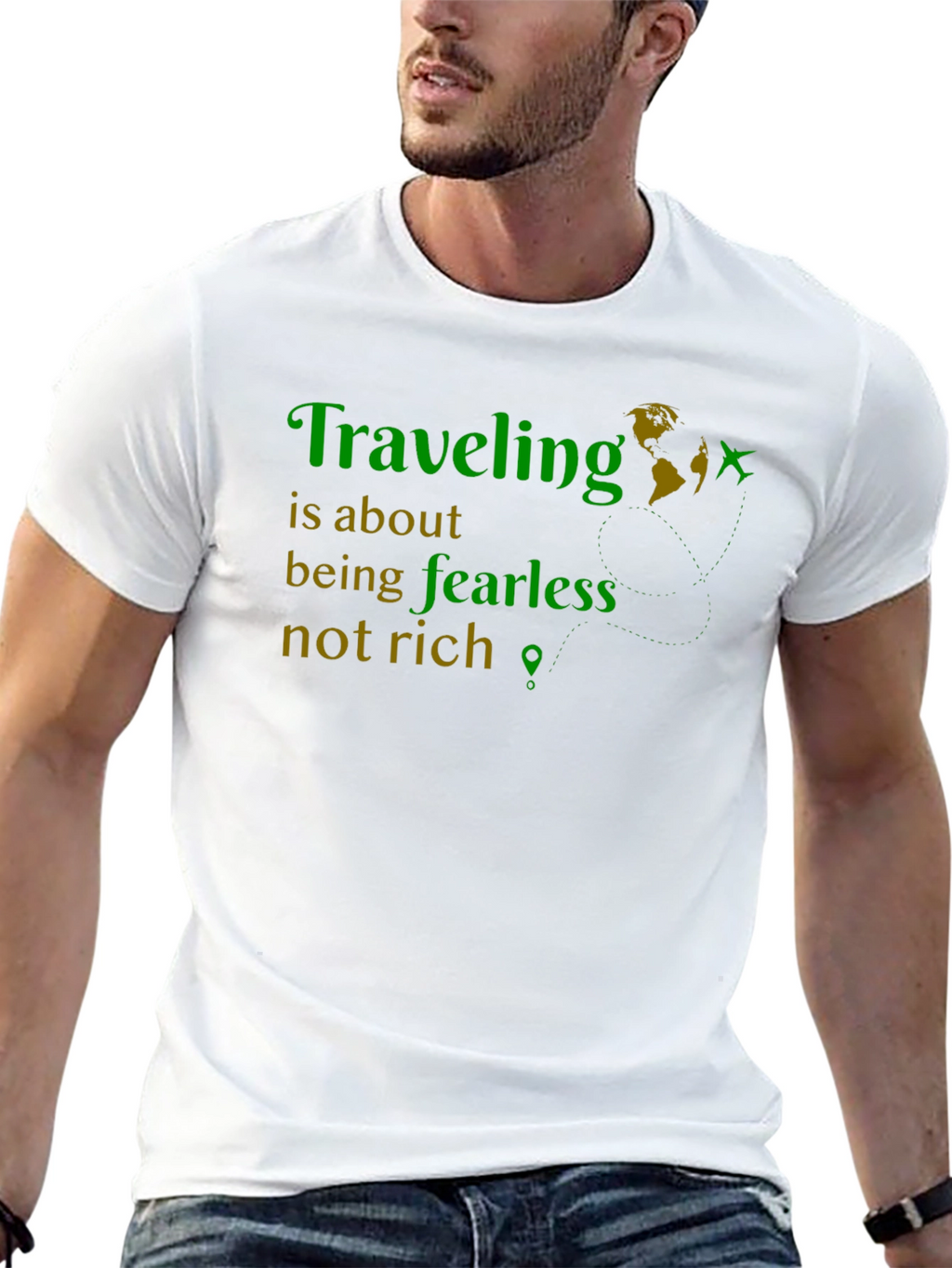 Traveling Fearless Graphic Tee - Adventure Shirt