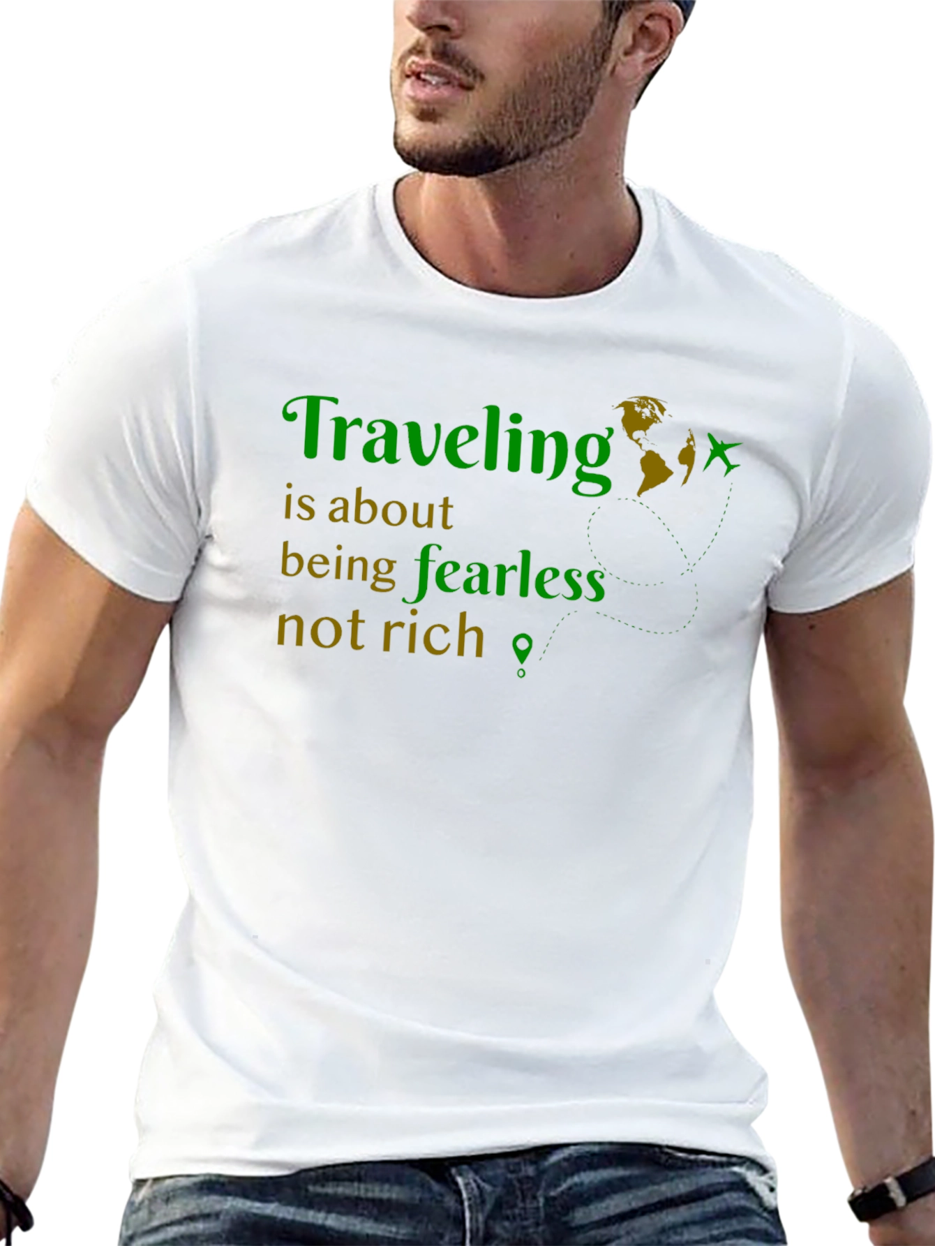 Traveling Fearless Graphic Tee - Adventure Shirt