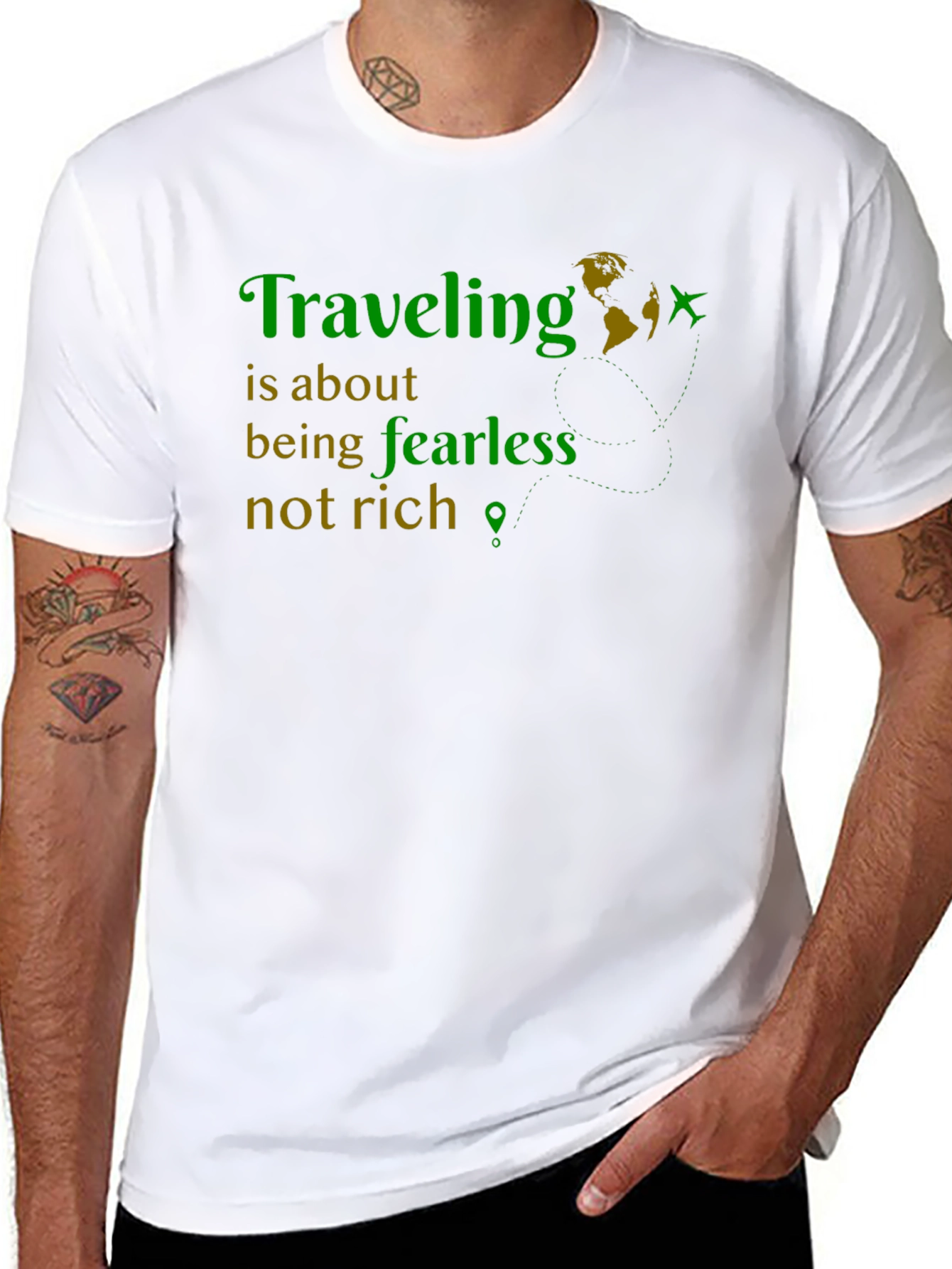 Traveling Fearless Graphic Tee - Adventure Shirt