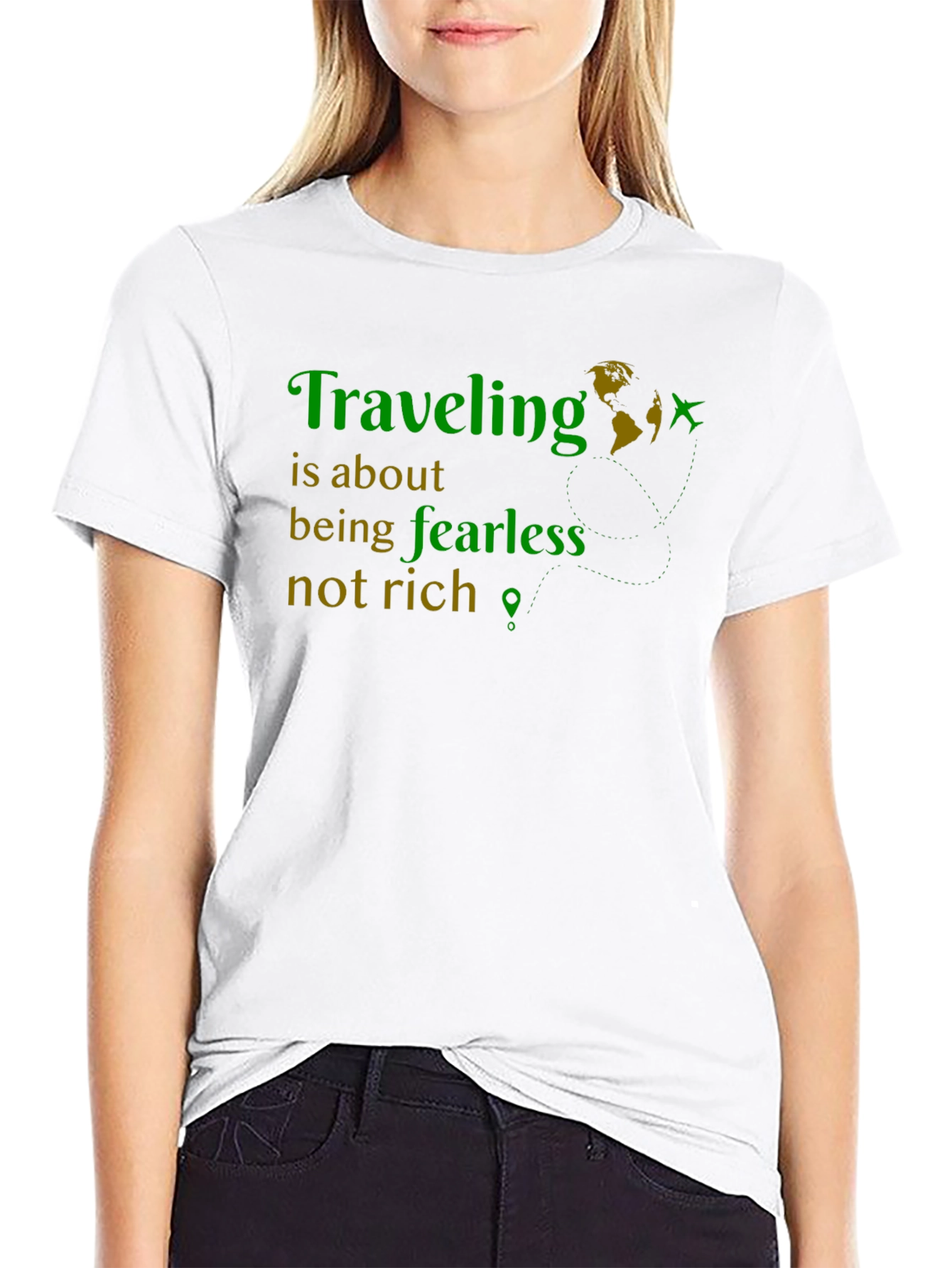 Traveling Fearless Graphic Tee - Adventure Shirt