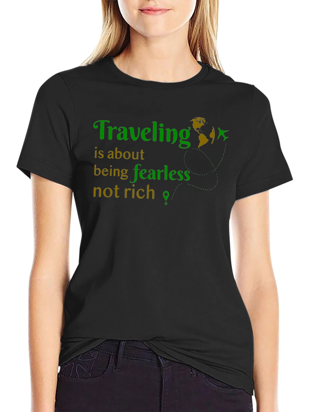 Traveling Fearless Graphic Tee - Adventure Shirt
