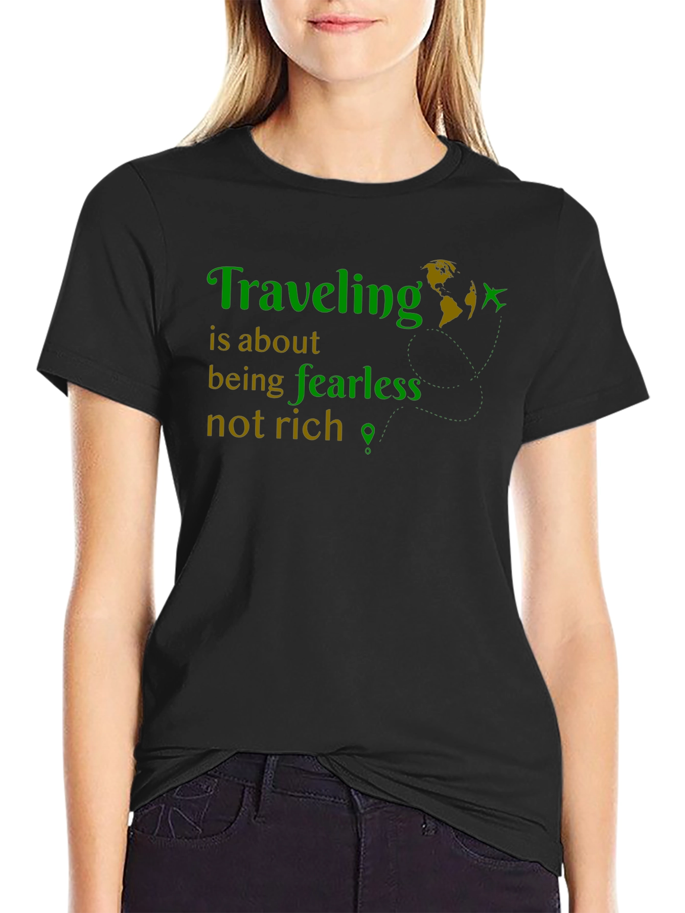 Traveling Fearless Graphic Tee - Adventure Shirt