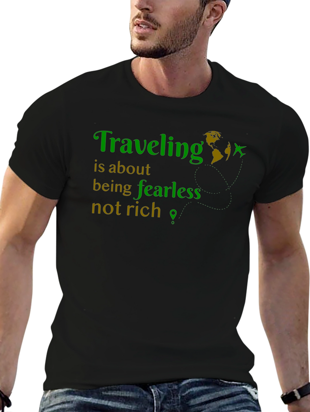 Traveling Fearless Graphic Tee - Adventure Shirt