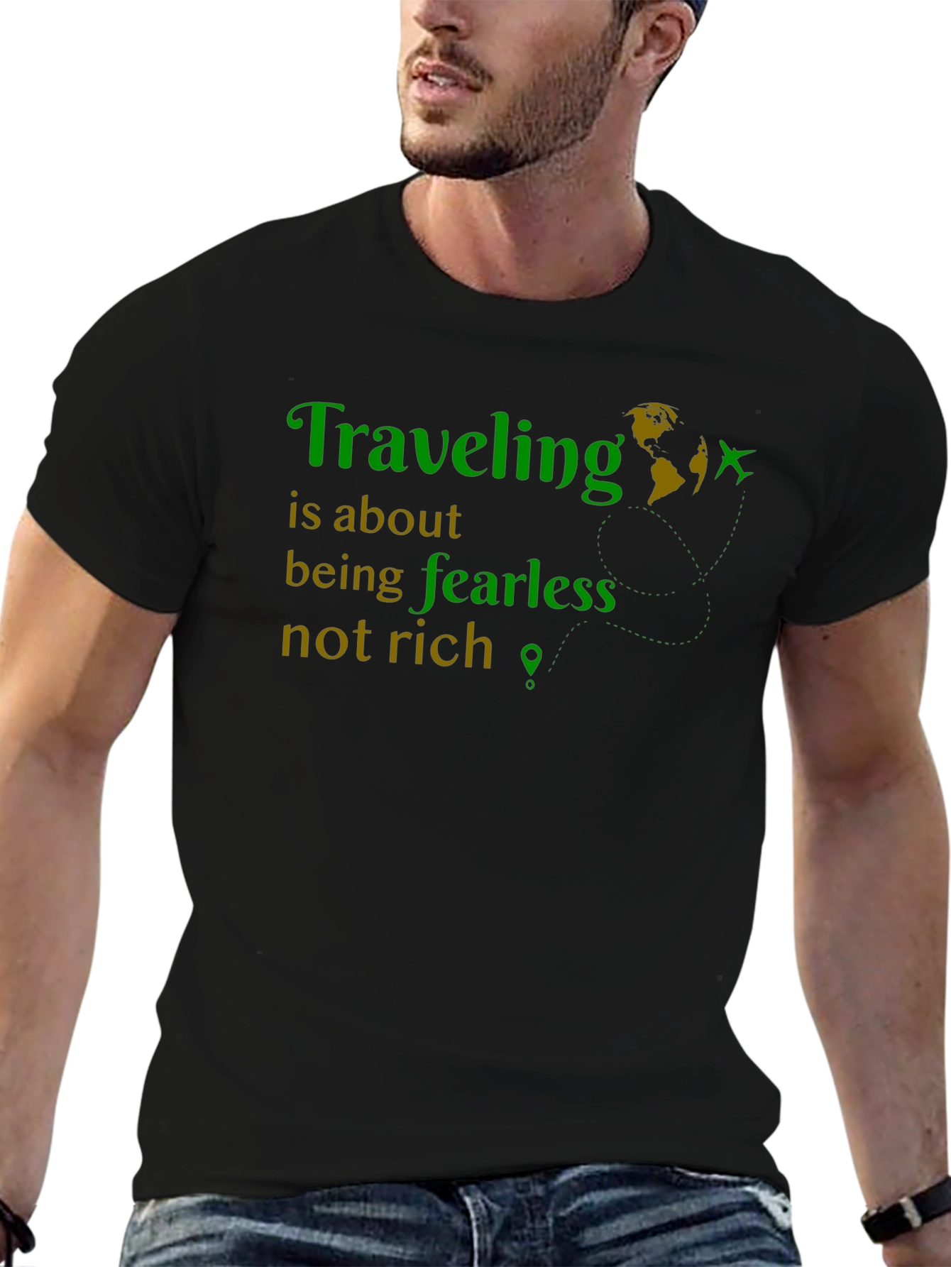 Traveling Fearless Graphic Tee - Adventure Shirt