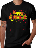 Happy Gamer T-Shirt - Retro Pixel Style