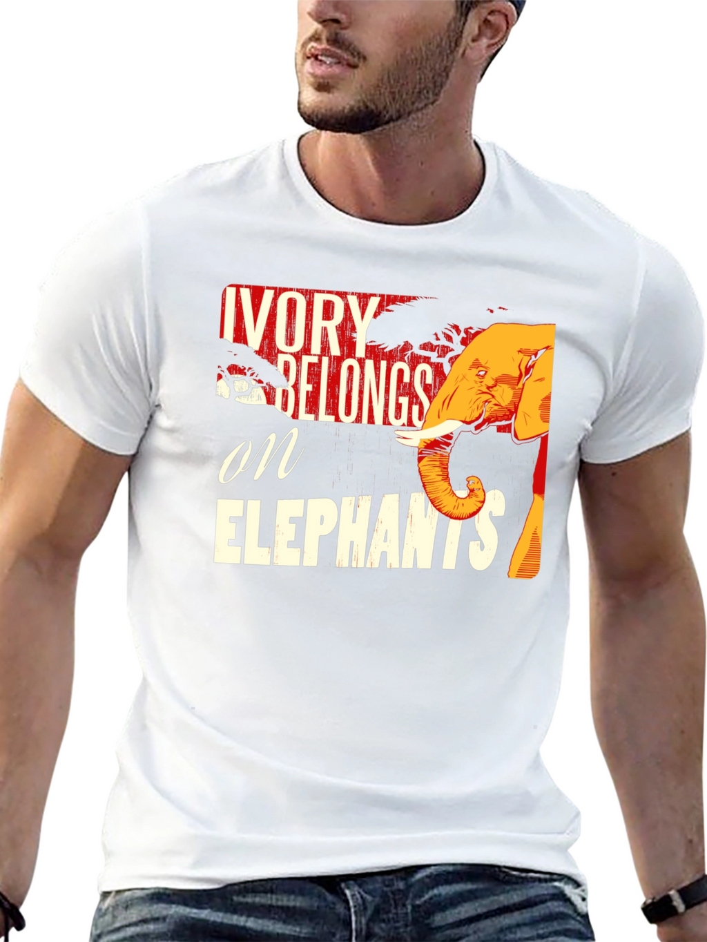 Ivory Belongs on Elephants Graphic Tee