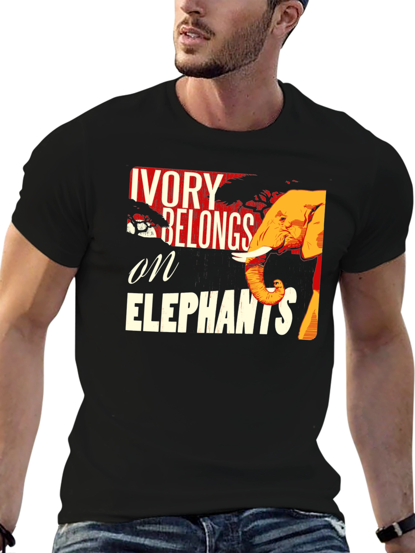 Ivory Belongs on Elephants Graphic Tee