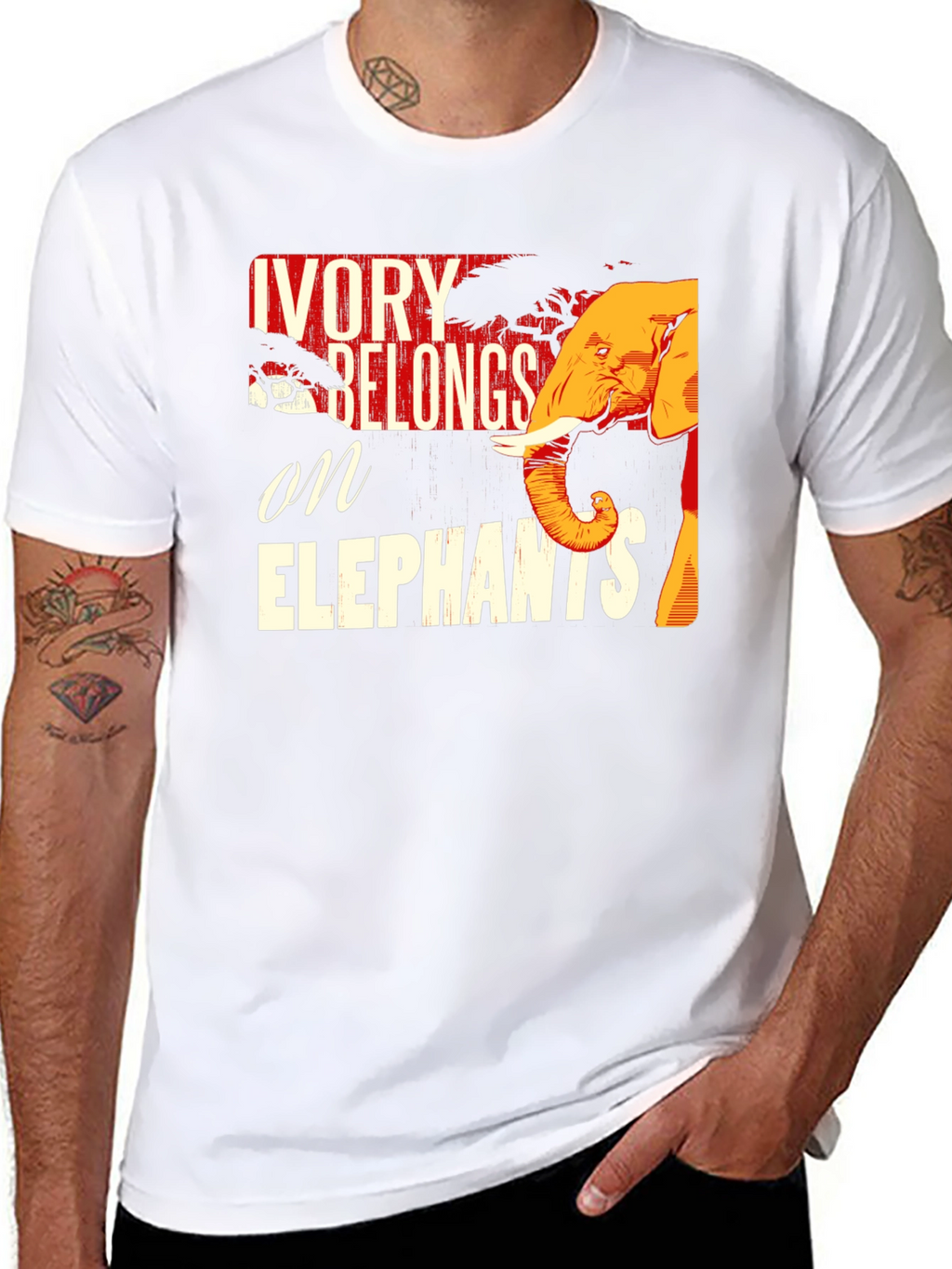 Ivory Belongs on Elephants Graphic Tee