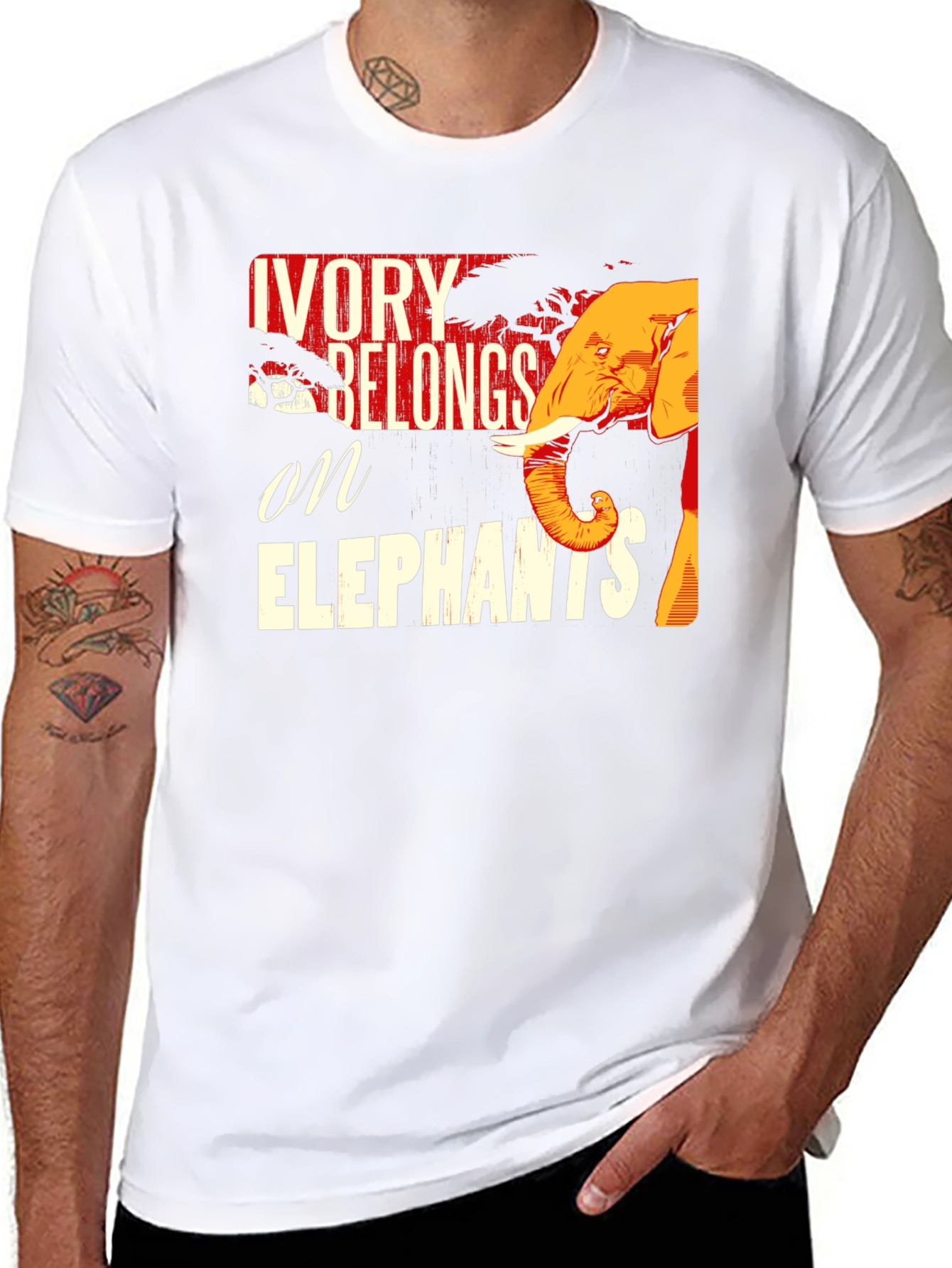 Ivory Belongs on Elephants Graphic Tee
