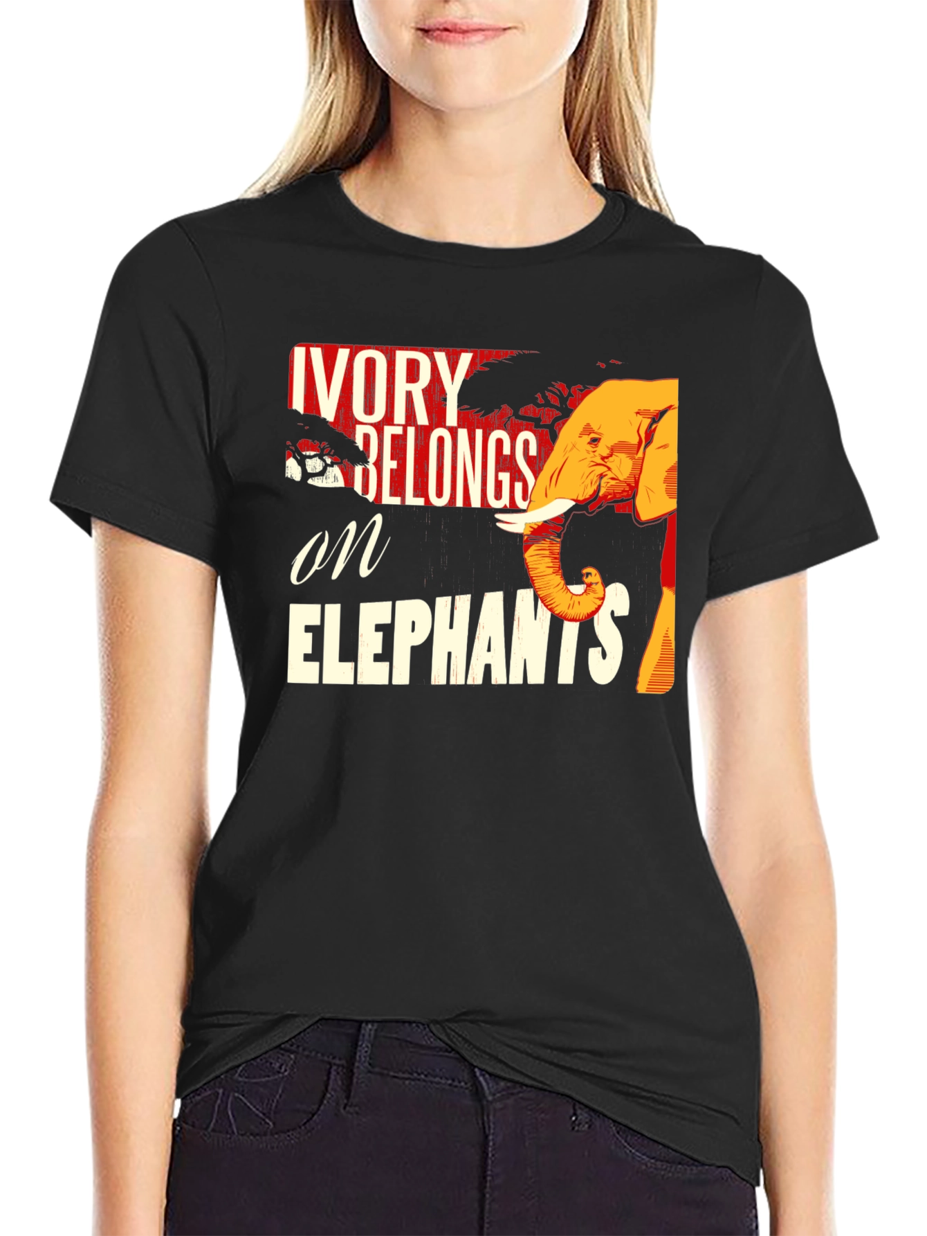 Ivory Belongs on Elephants Graphic Tee