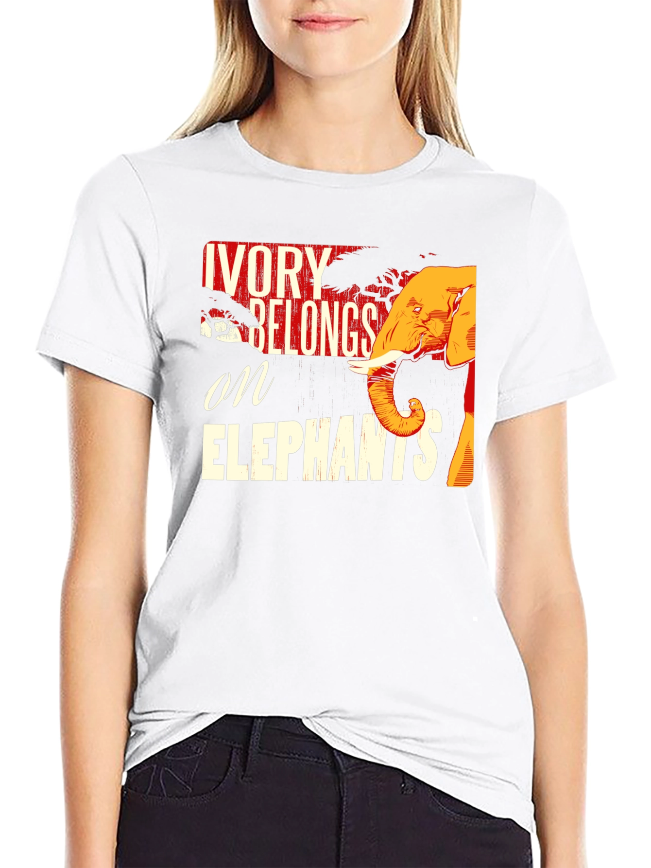 Ivory Belongs on Elephants Graphic Tee