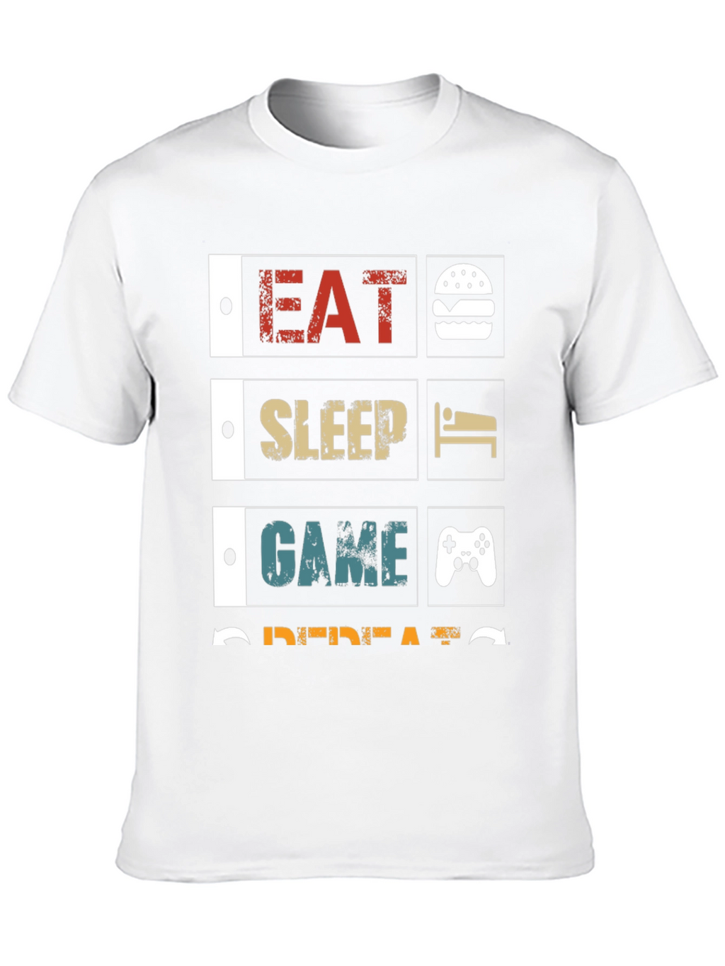 Eat Sleep Game Repeat Black Graphic Tee