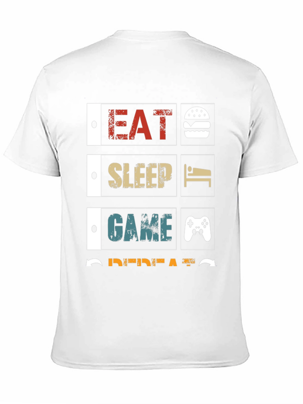 Eat Sleep Game Repeat Black Graphic Tee
