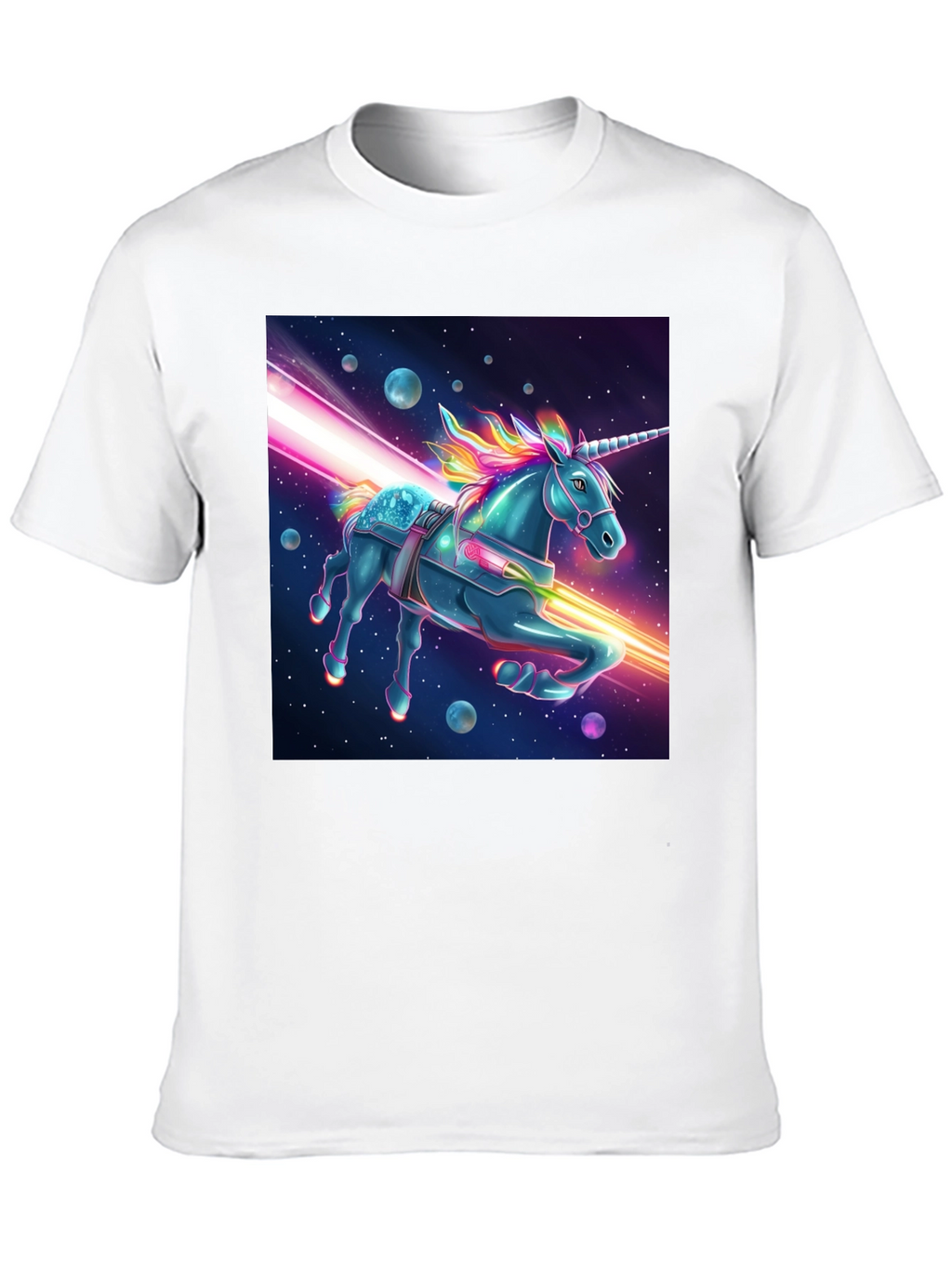 Space Unicorn Graphic Tee - Black