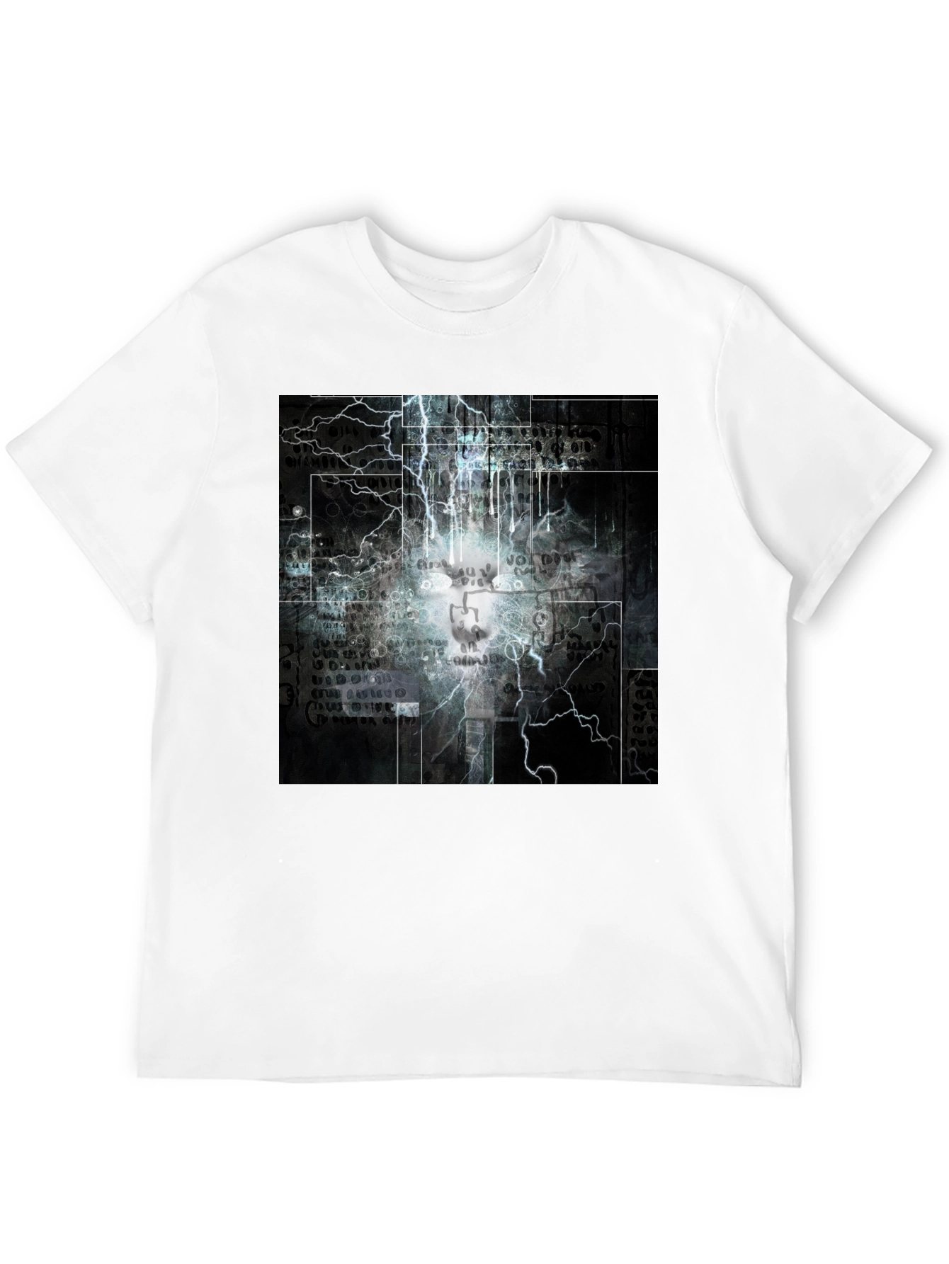 Lightning Skull Graphic Black T-Shirt