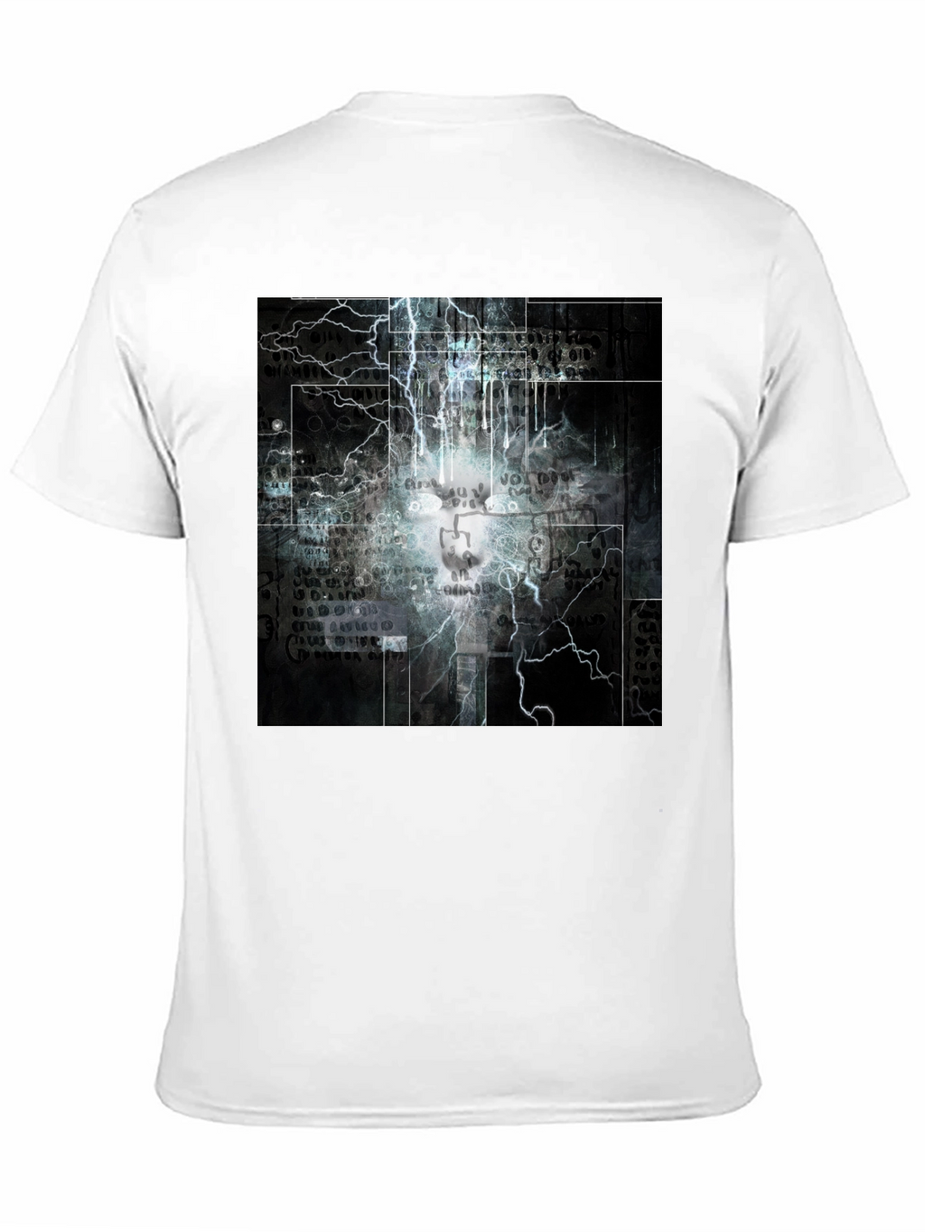 Lightning Skull Graphic Black T-Shirt