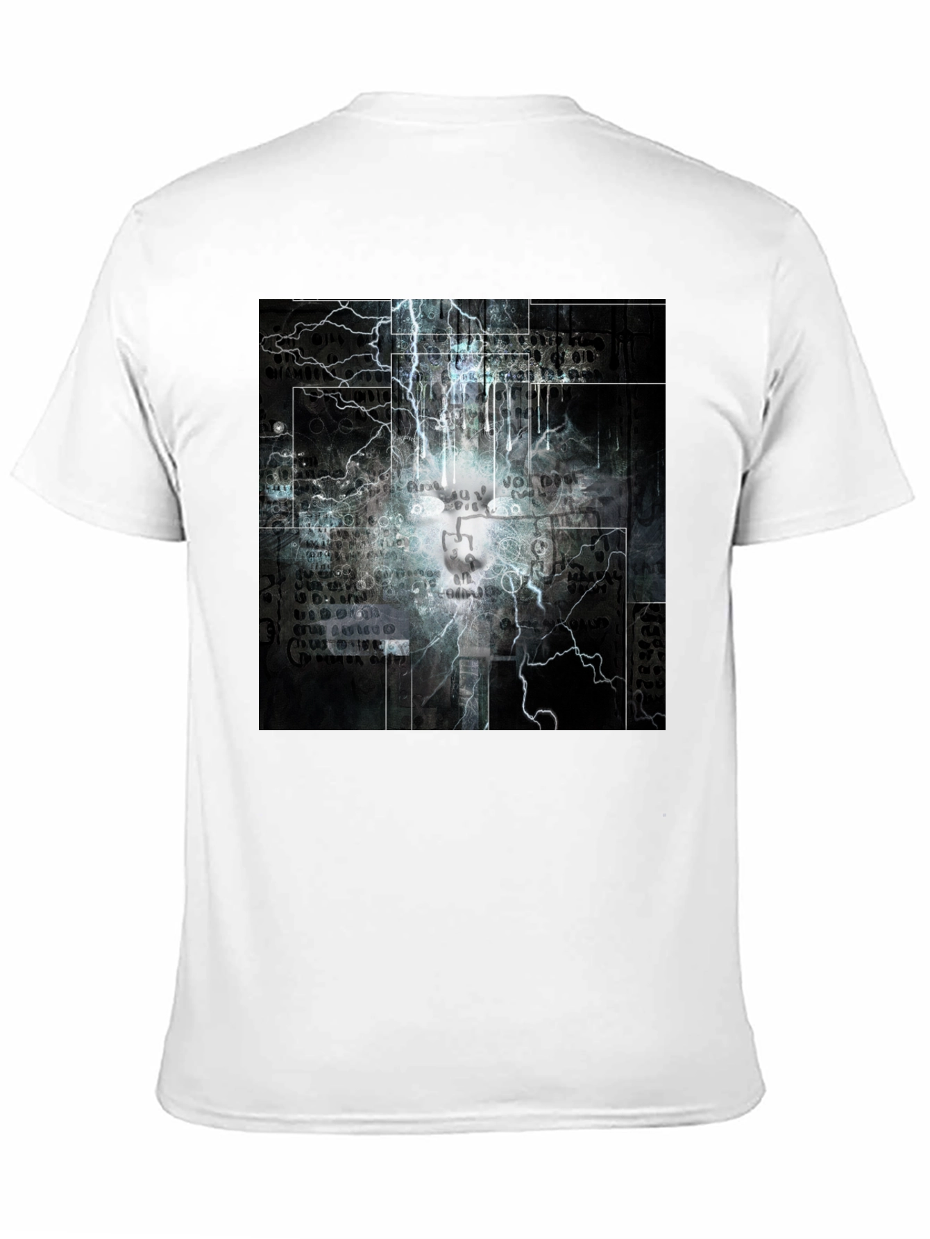 Lightning Skull Graphic Black T-Shirt