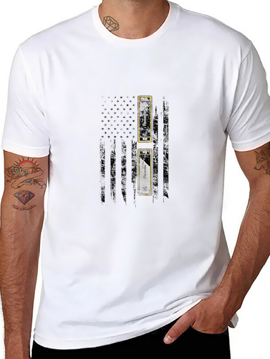 American Flag Army Officer T-Shirt
