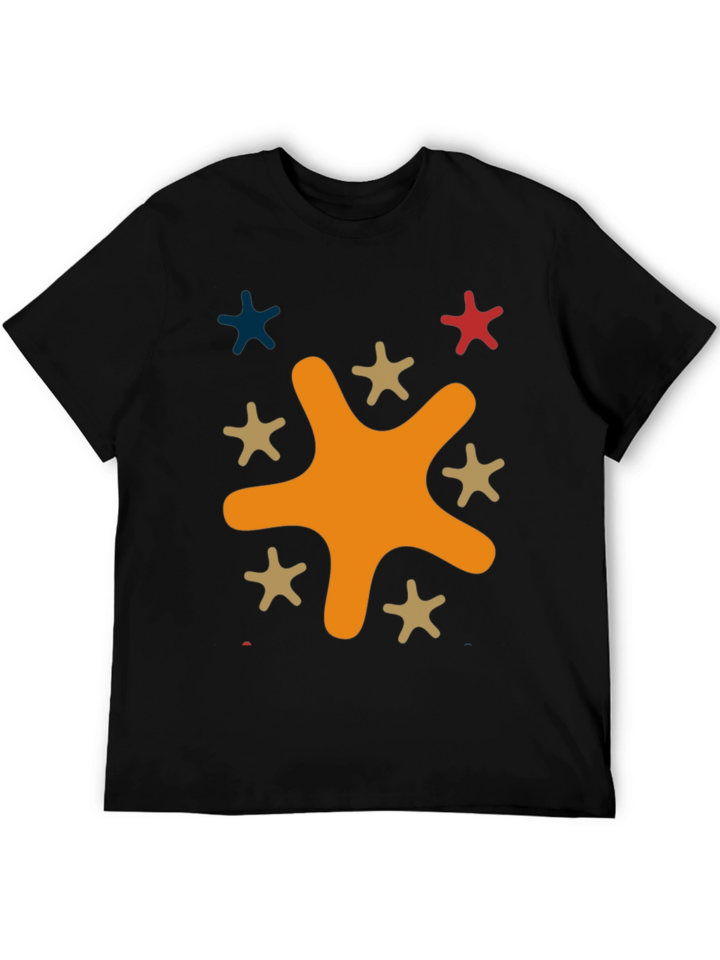 Funky Splatter Star Graphic Tee - Casual Style