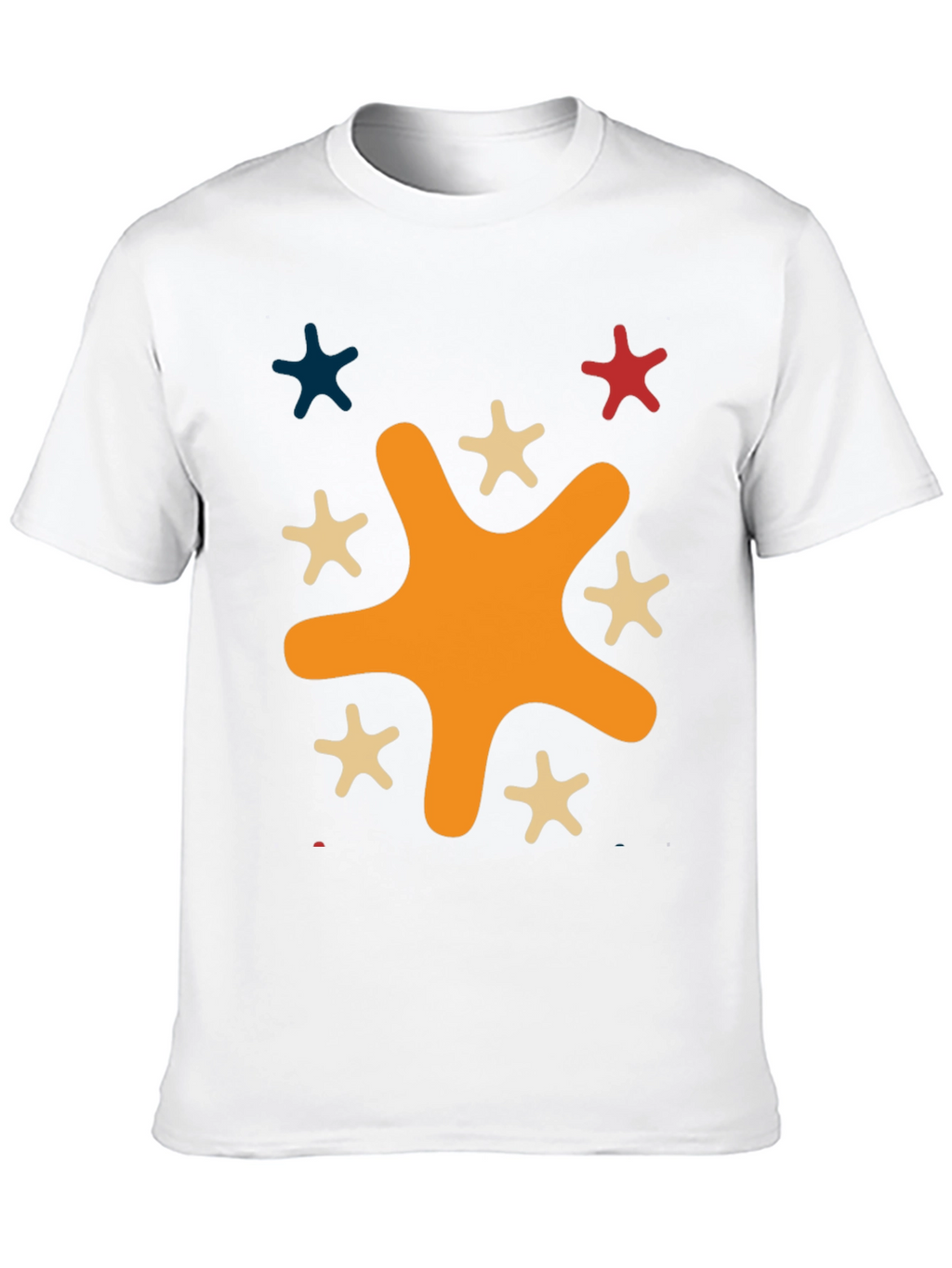 Funky Splatter Star Graphic Tee - Casual Style